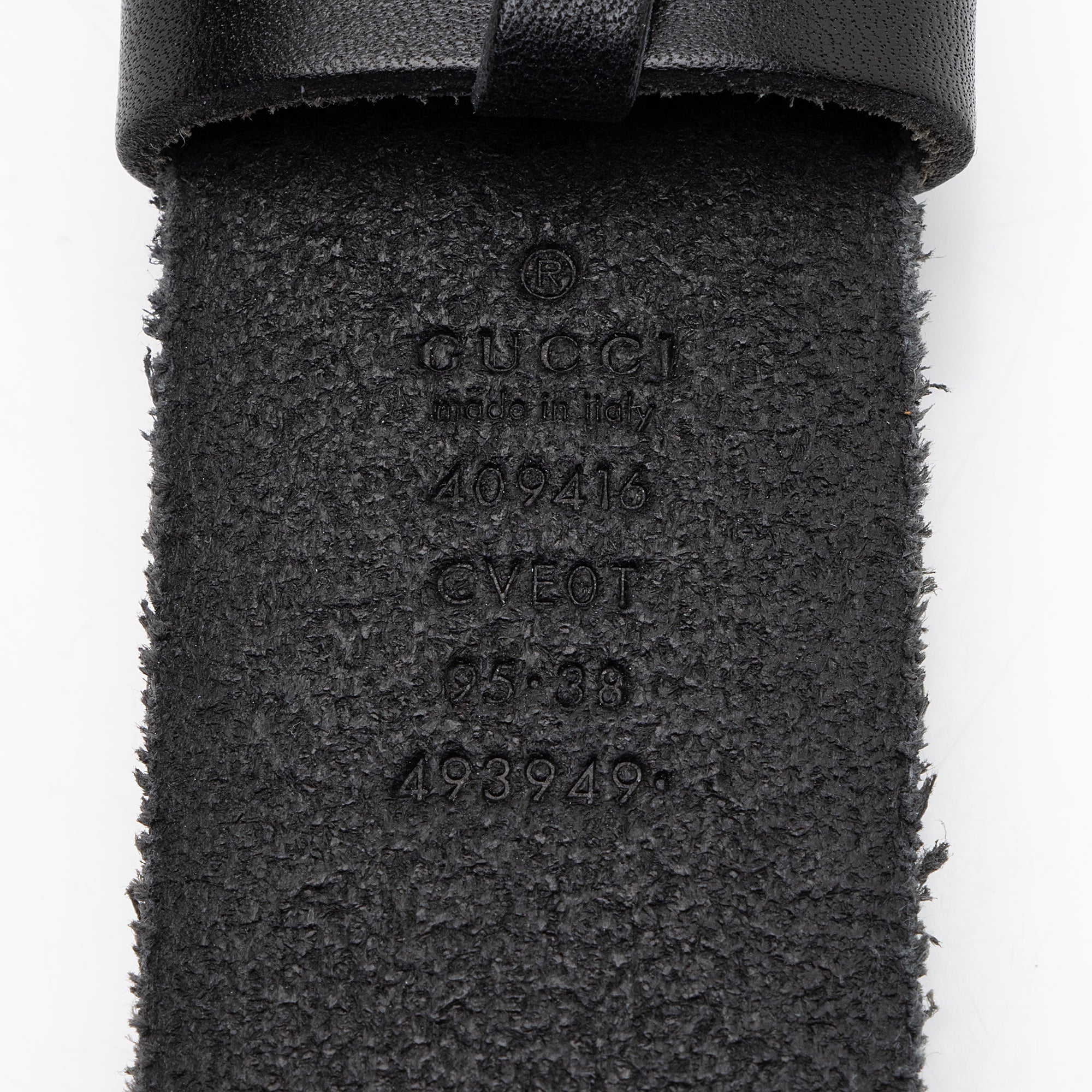 Gucci Distressed Leather GG Marmont Belt - Size 38 / 95