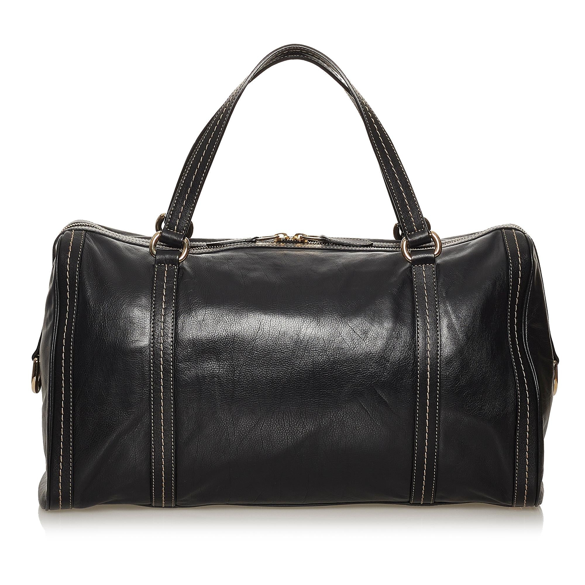Gucci Duchessa Leather Boston Bag (SHG-2FBg0A)