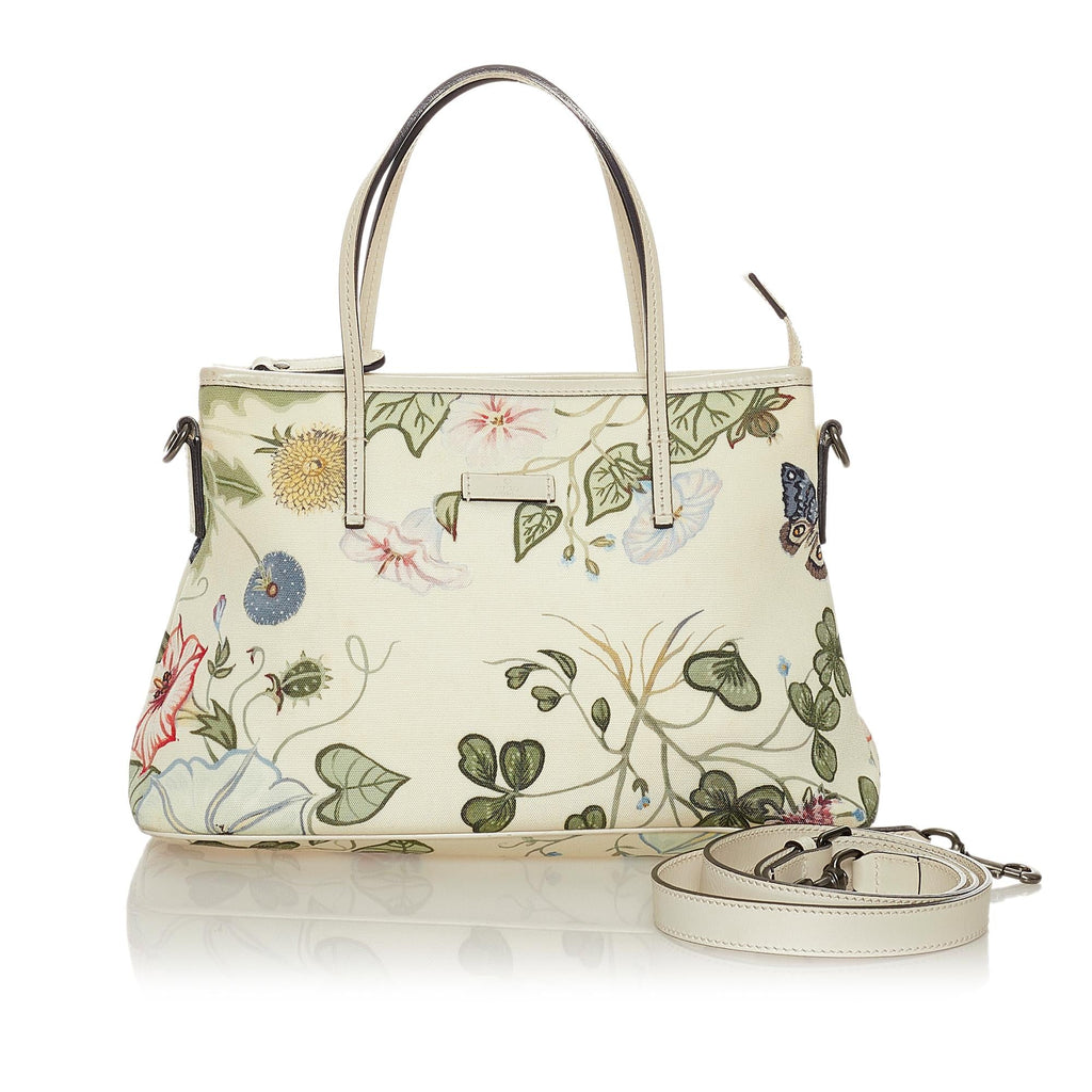 Gucci Flora Knight Canvas Satchel (SHG-28053)