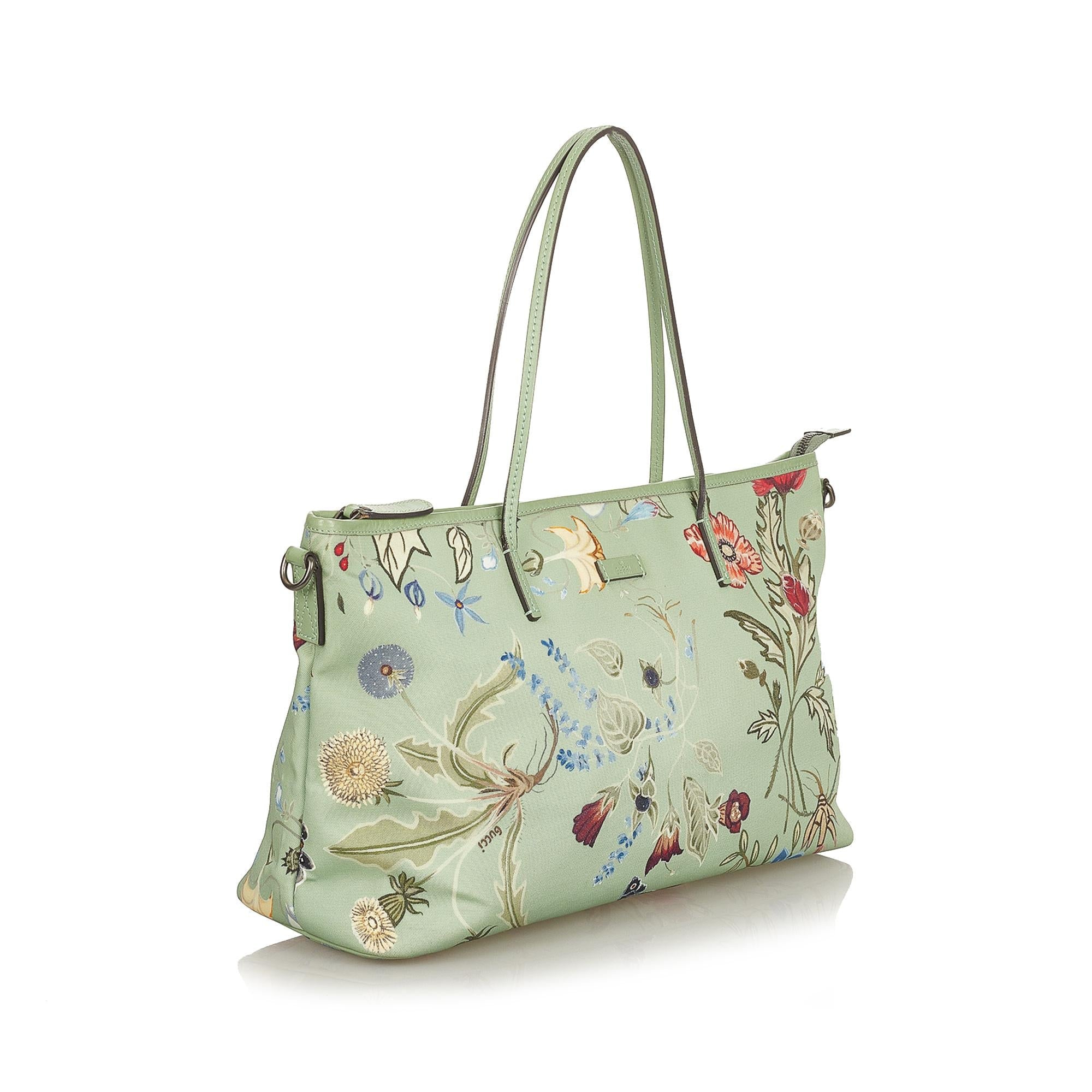 Gucci Flora Knight Nylon Satchel (SHG-26638)