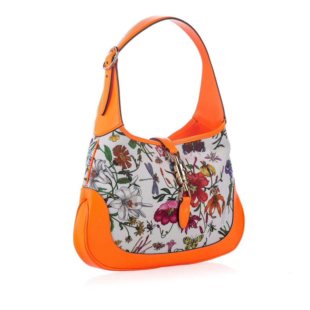 Gucci Flora New Jackie Canvas Shoulder Bag (SHG-22730)