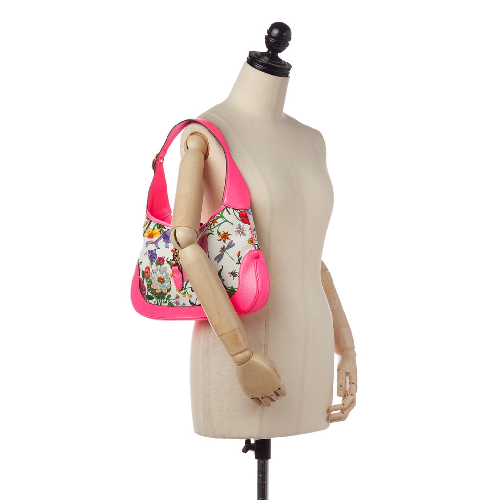 Gucci Flora New Jackie Canvas Shoulder Bag (SHG-34114)