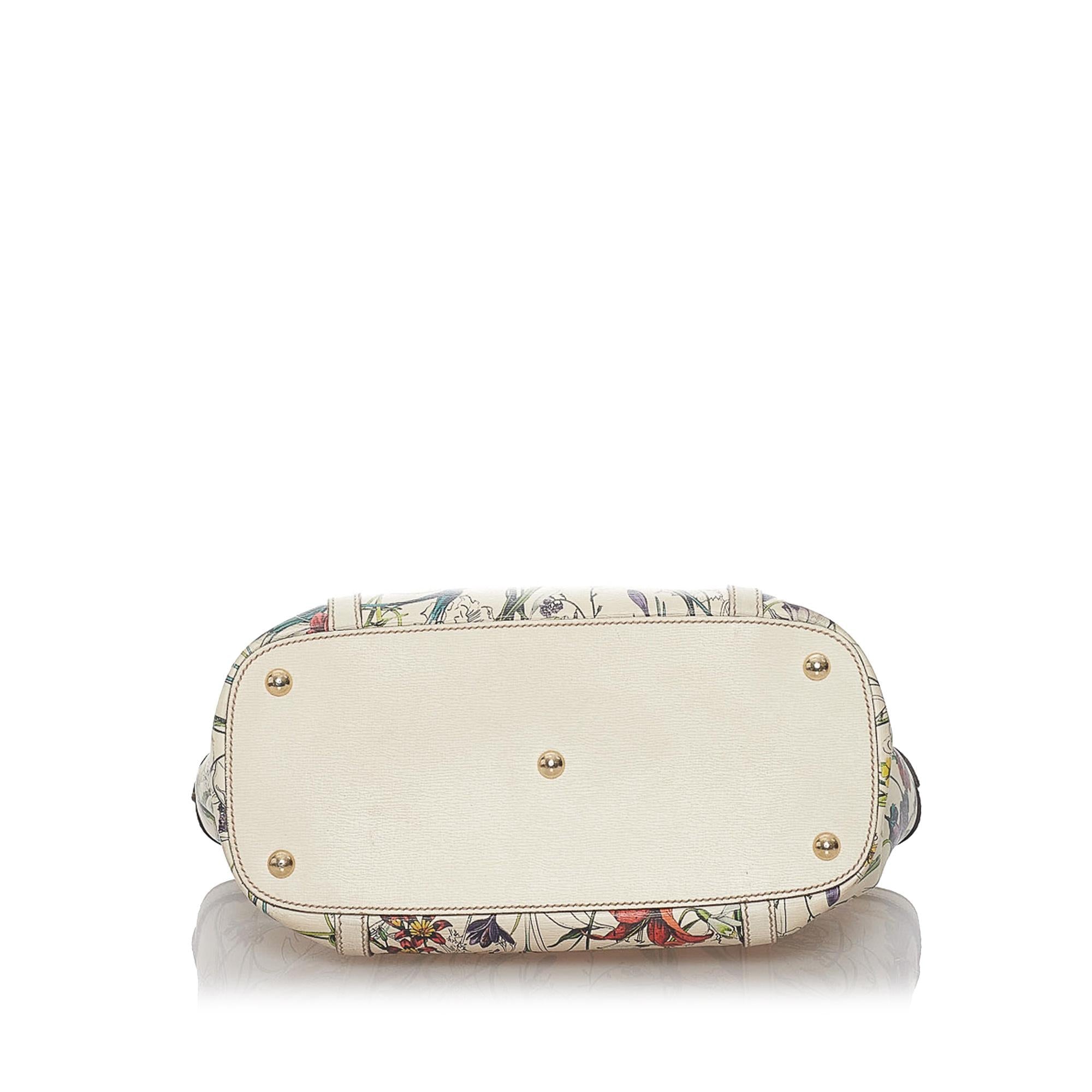 Gucci Flora Nice Leather Handbag (SHG-37333)