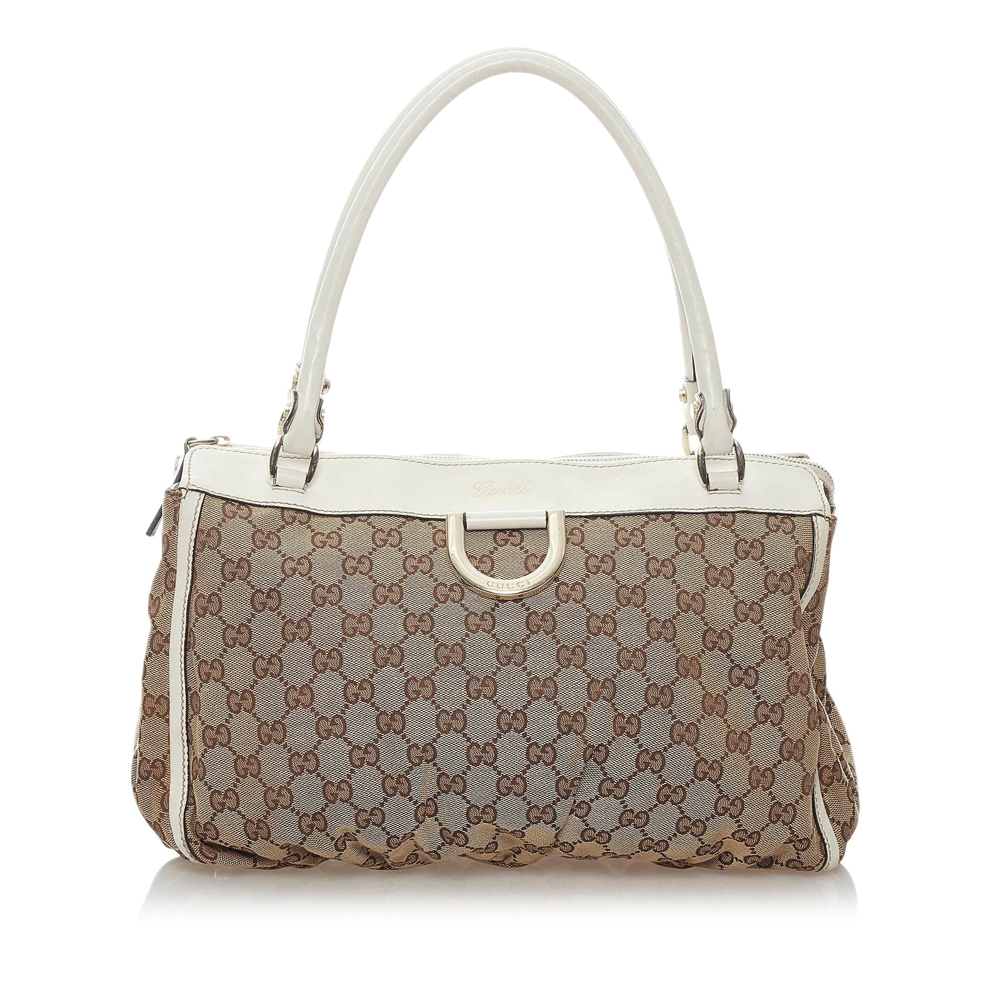 Gucci GG Abbey D-Ring Canvas Shoulder Bag (SHG-37228)