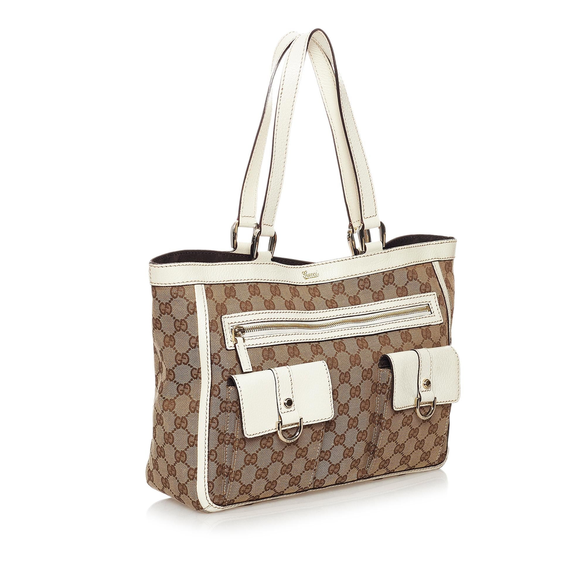 Gucci GG Canvas Abbey D-Ring Pocket Tote Bag (SHG-31348)