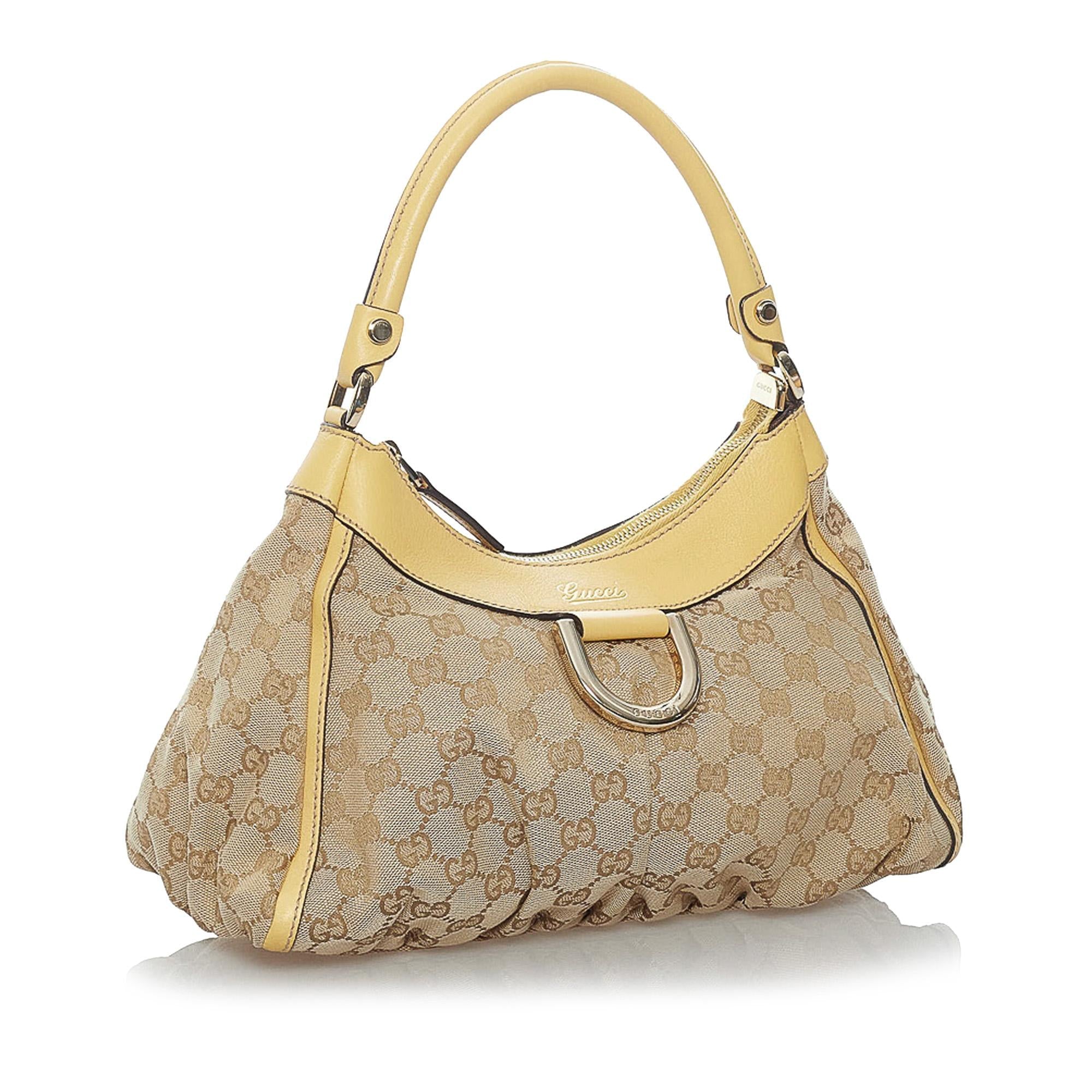 Gucci GG Canvas Abbey D-Ring Shoulder Bag (SHG-29541)