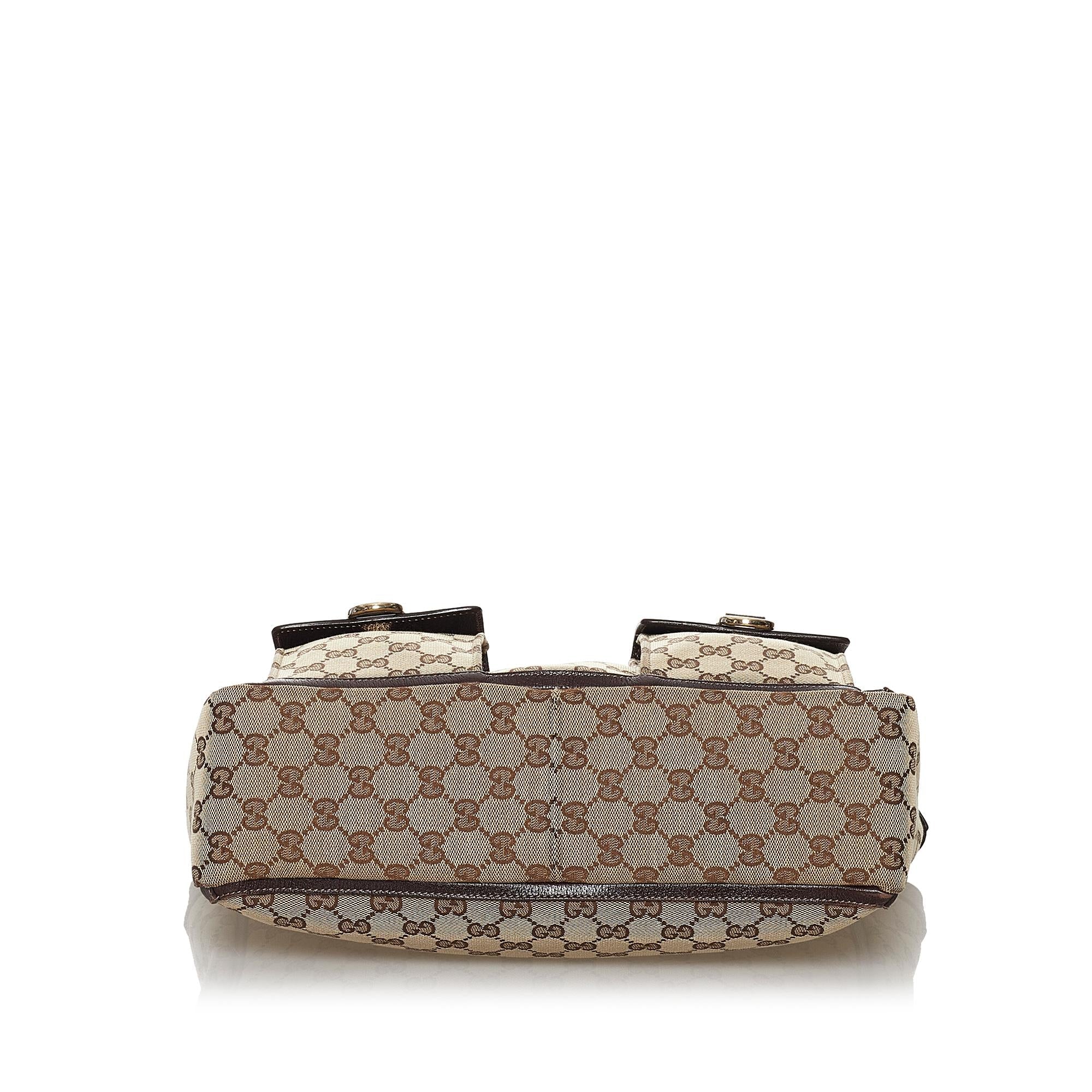 Gucci GG Canvas Abbey D-Ring Shoulder Bag (SHG-30118)