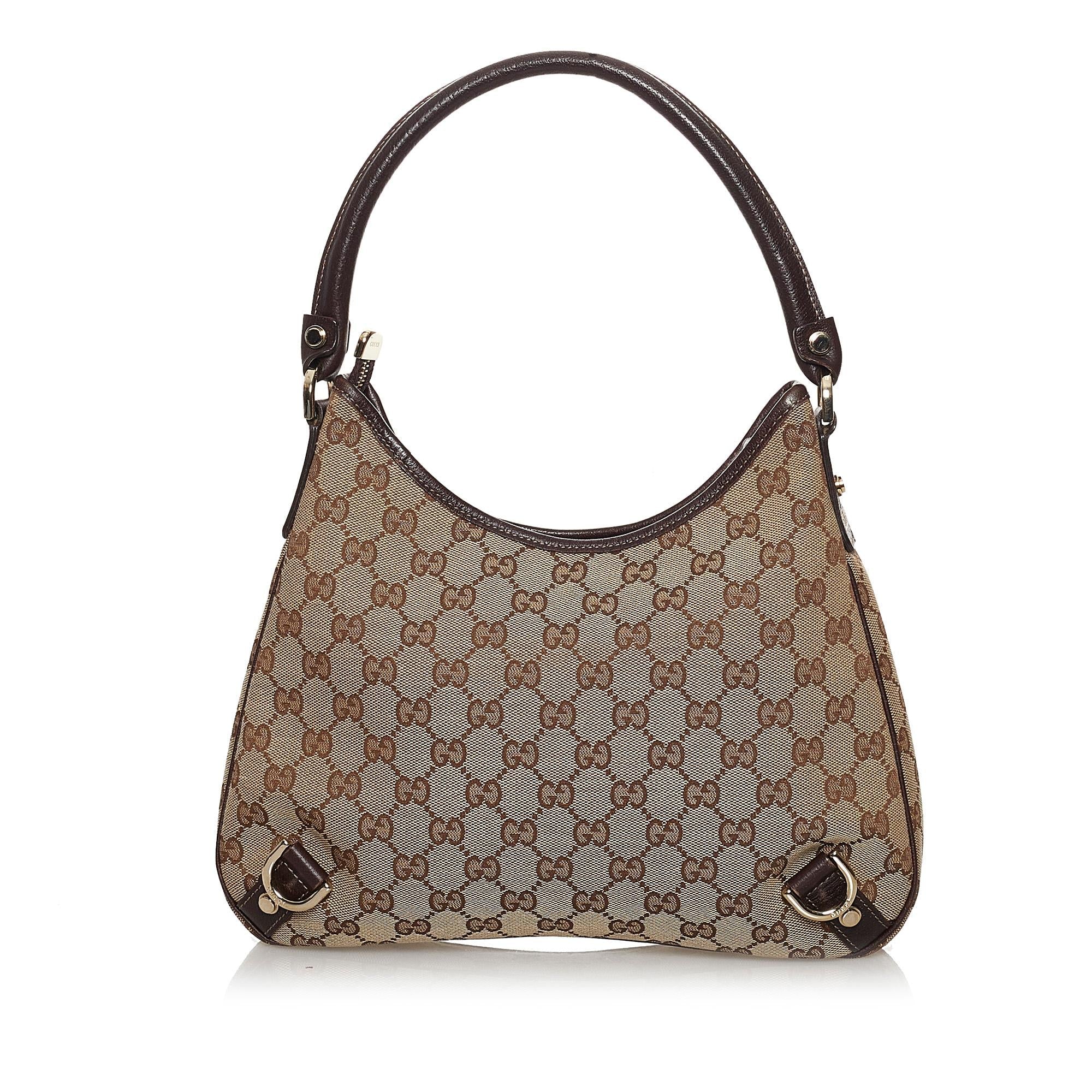 Gucci GG Canvas Abbey D-Ring Shoulder Bag (SHG-30808)