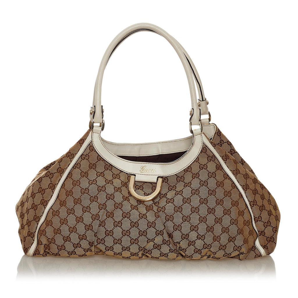 Gucci GG Canvas Abbey D-Ring Shoulder Bag (SHG-34093)