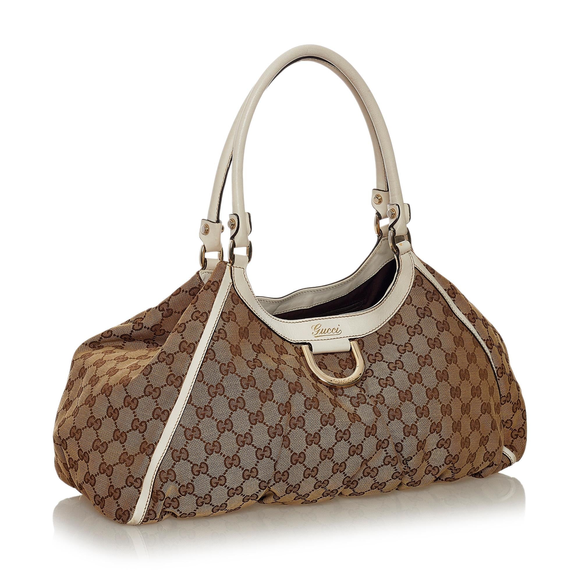 Gucci GG Canvas Abbey D-Ring Shoulder Bag (SHG-34093)