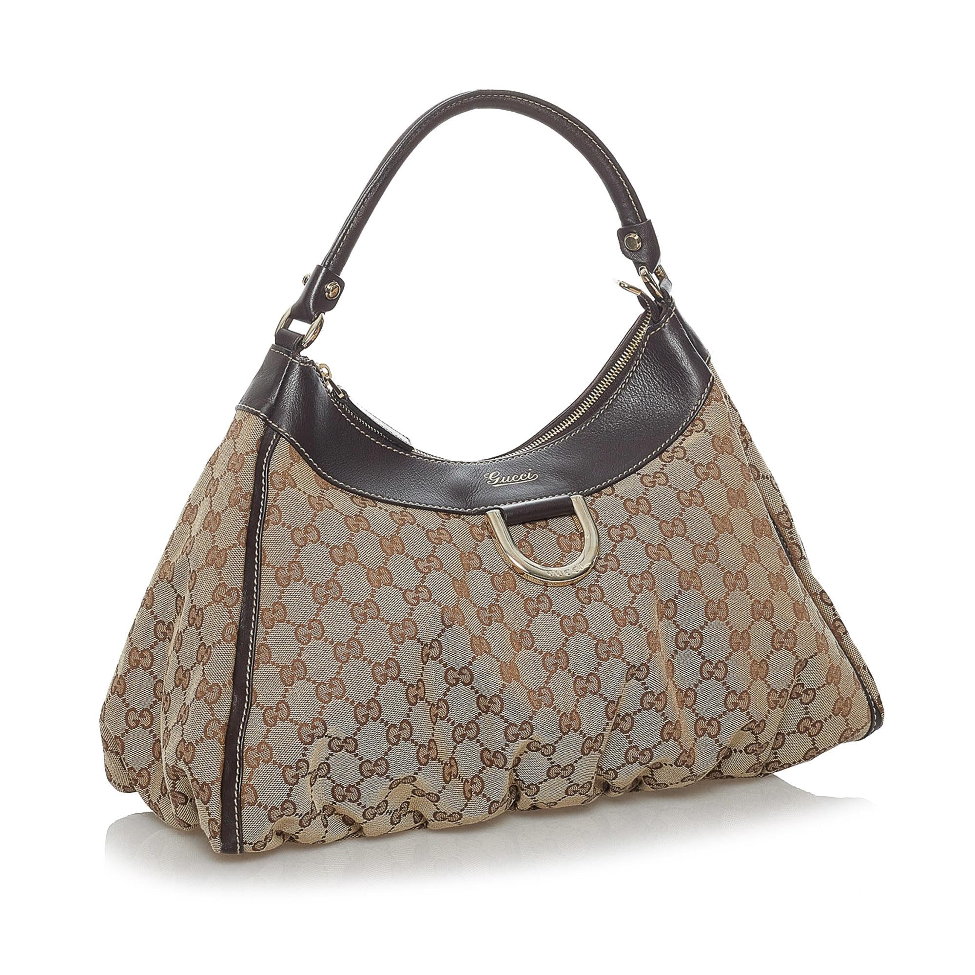 Gucci GG Canvas Abbey D-Ring Shoulder Bag (SHG-34136)