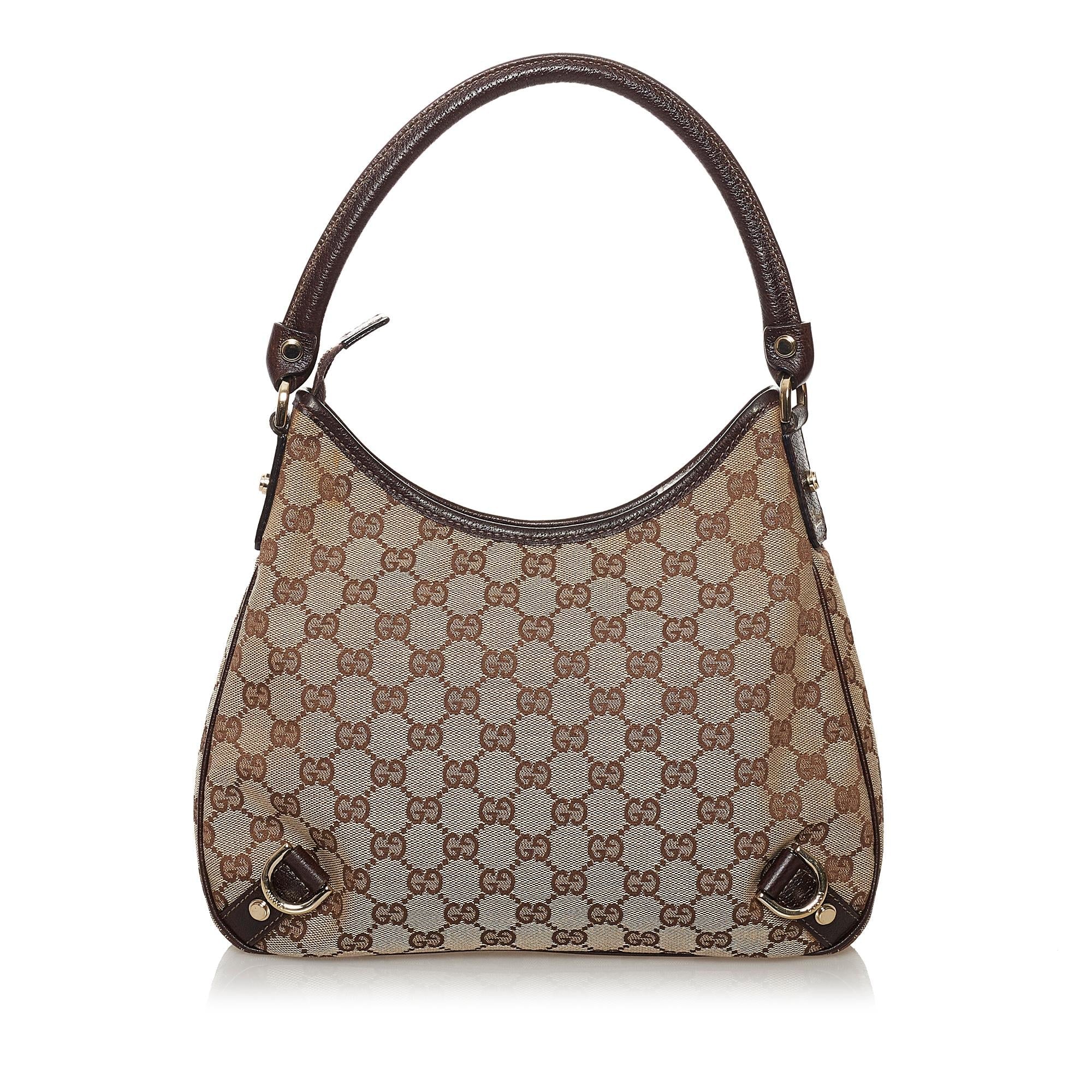 Gucci GG Canvas Abbey D-Ring Shoulder Bag (SHG-34720)