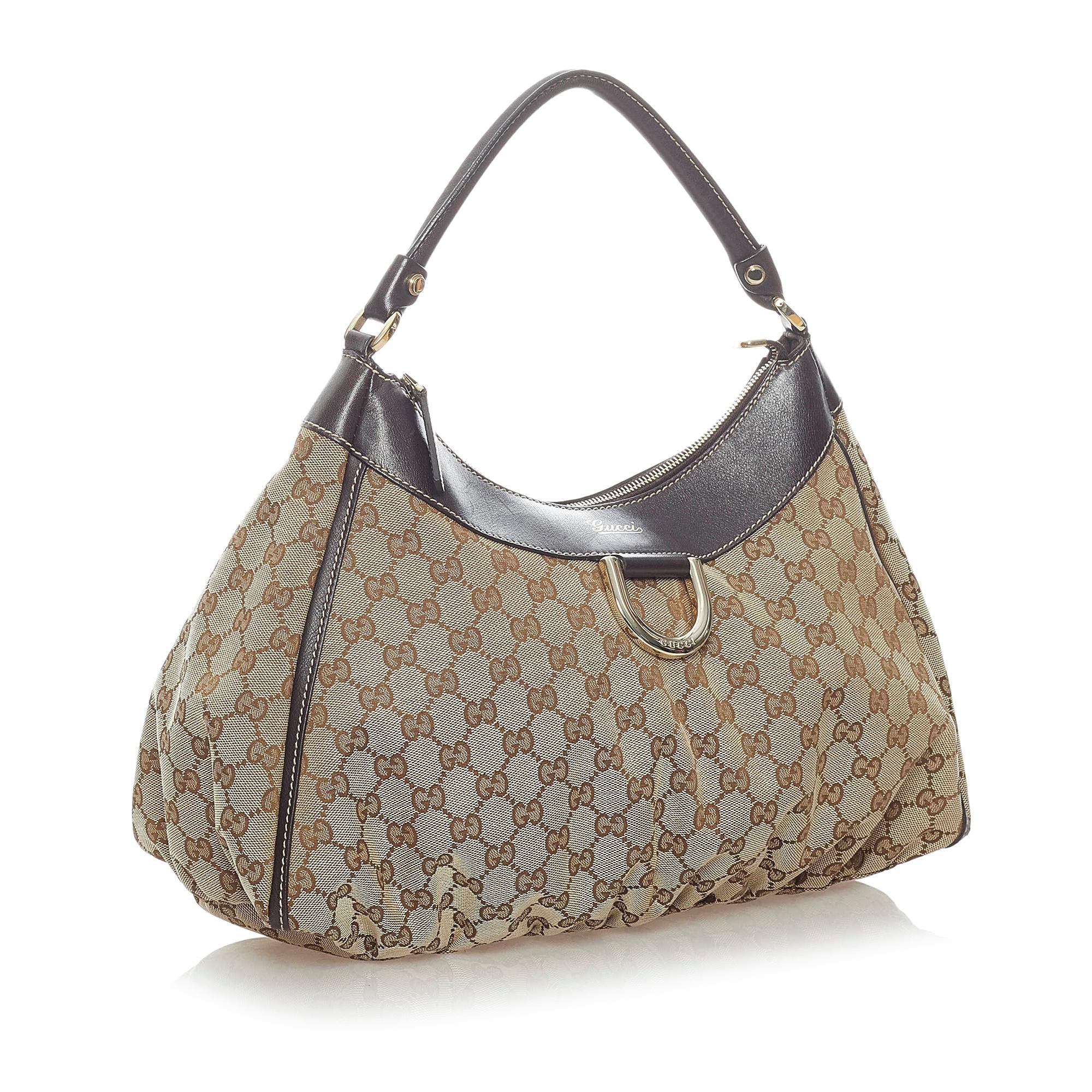Gucci GG Canvas Abbey D-Ring Shoulder Bag (SHG-34771)