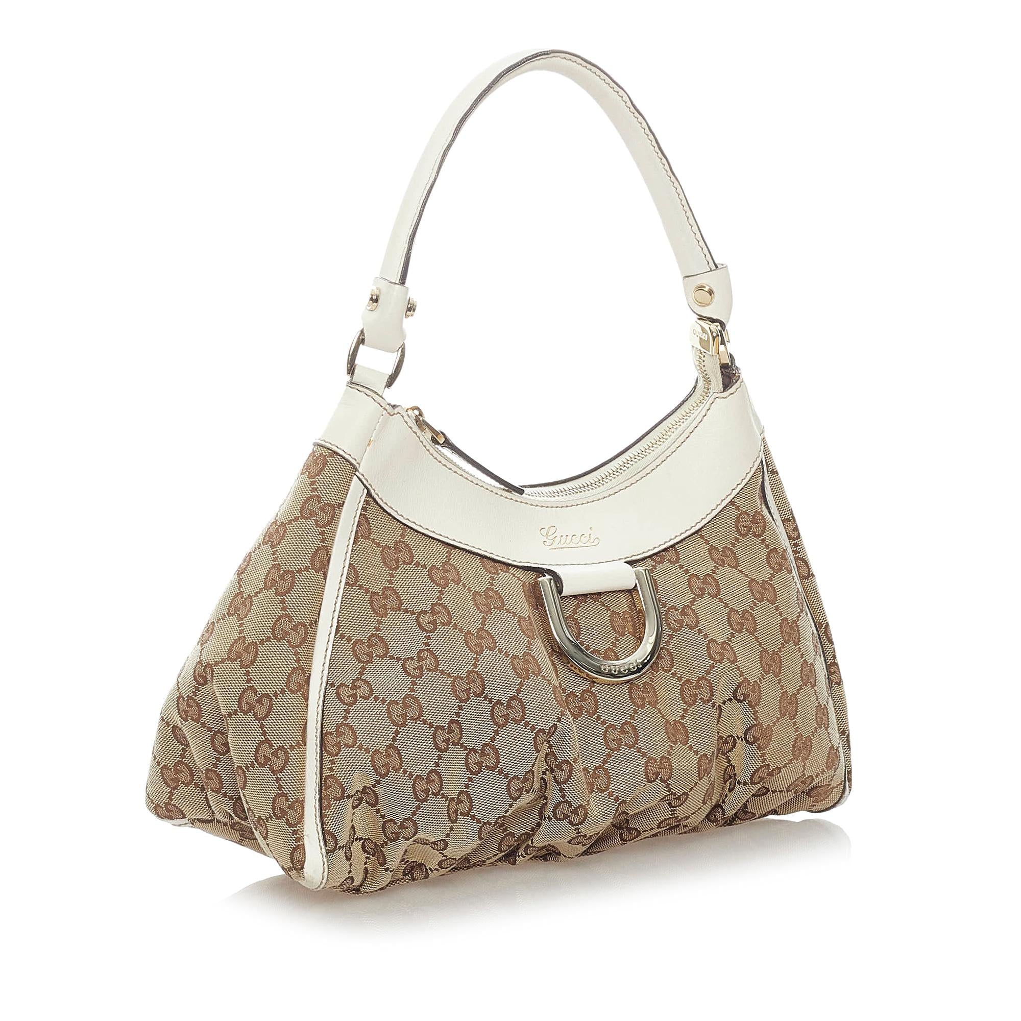 Gucci GG Canvas Abbey D-Ring Shoulder Bag (SHG-36150)