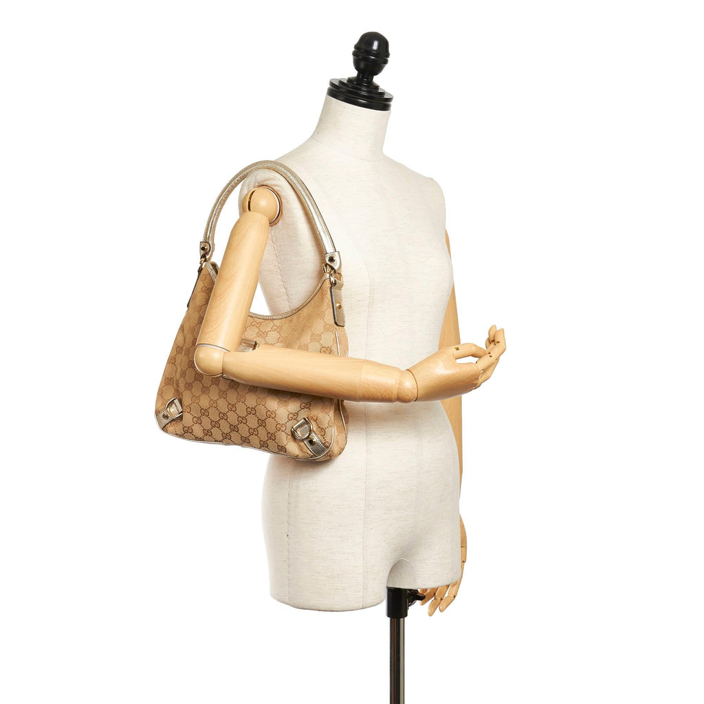 Gucci GG Canvas Abbey D-Ring Shoulder Bag (SHG-36153)