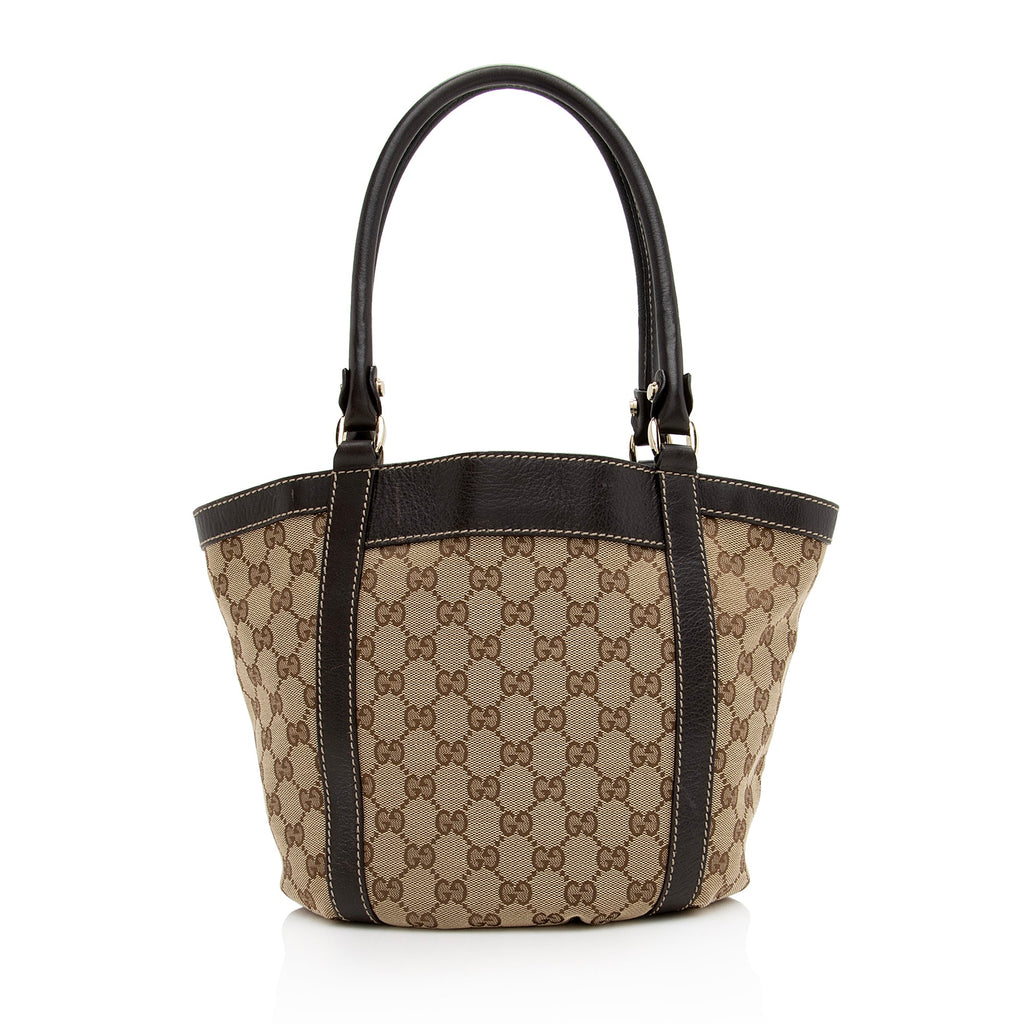 Gucci GG Canvas Abbey D Ring Small Tote (SHF-22935)