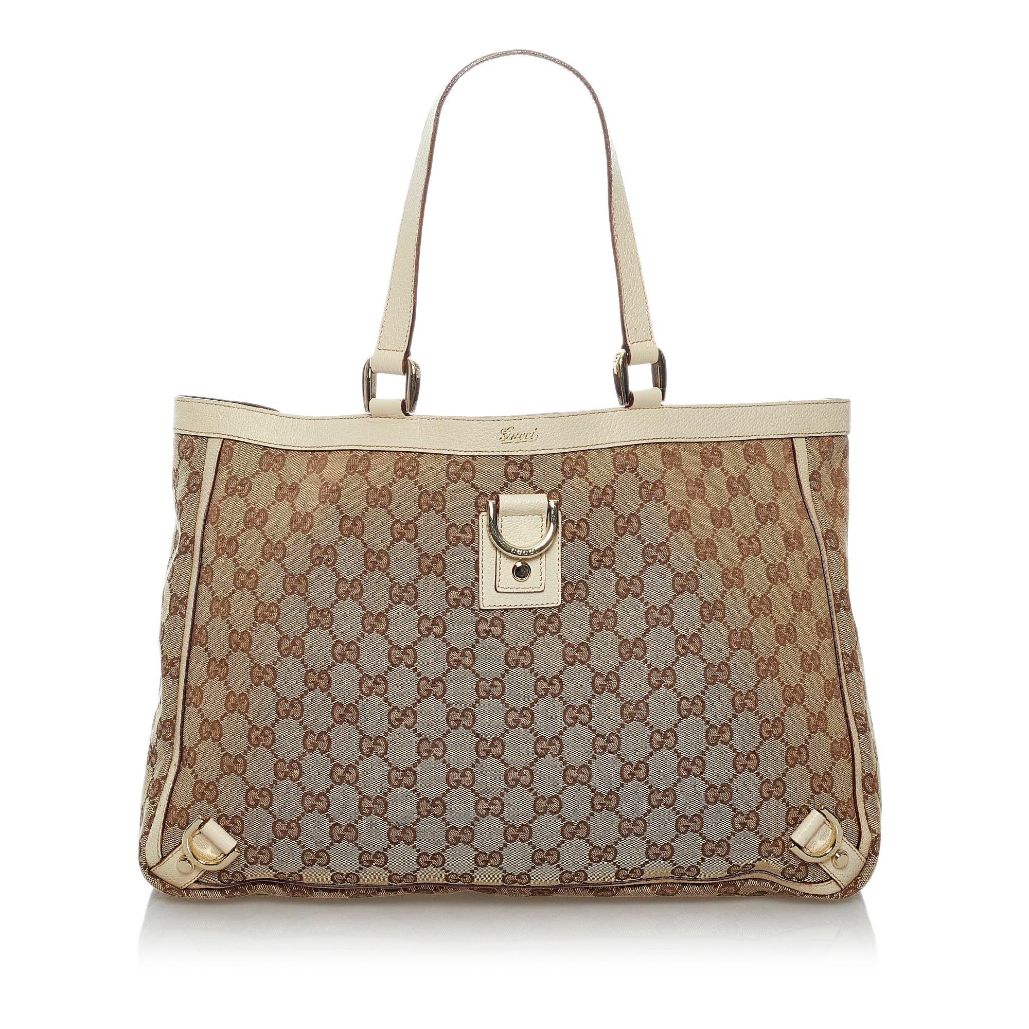 Gucci GG Canvas Abbey D- Ring Tote Bag (SHG-29462)