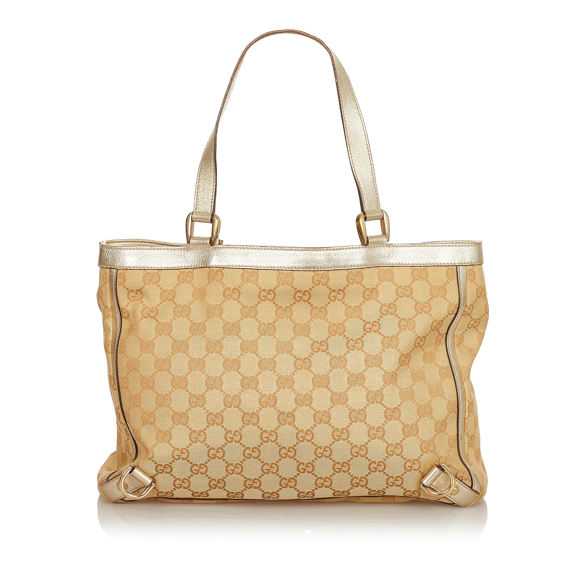 Gucci GG Canvas Abbey D-Ring Tote Bag (SHG-32567)