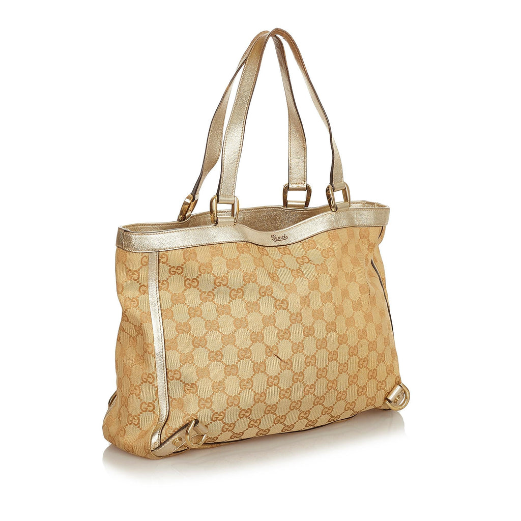 Gucci GG Canvas Abbey D-Ring Tote Bag (SHG-32567)