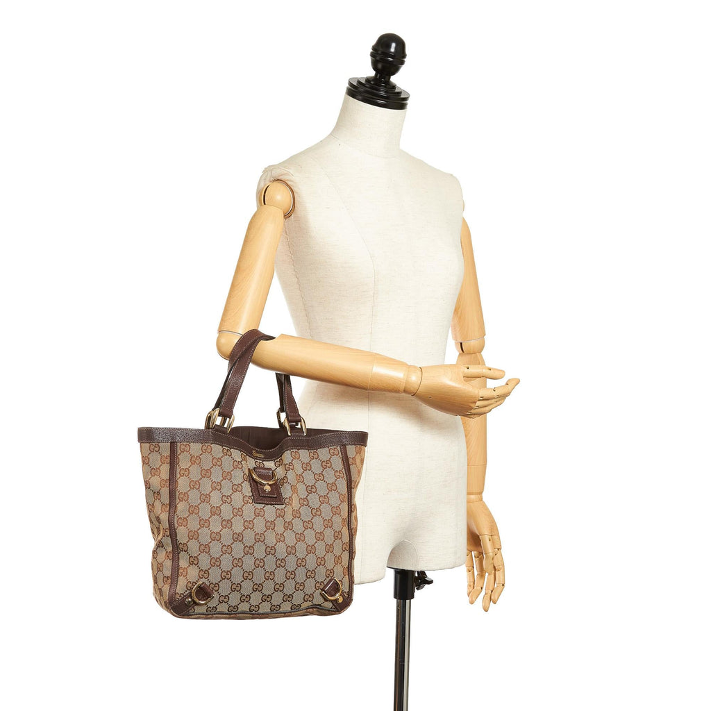 Gucci GG Canvas Abbey D-Ring Tote Bag (SHG-33380)