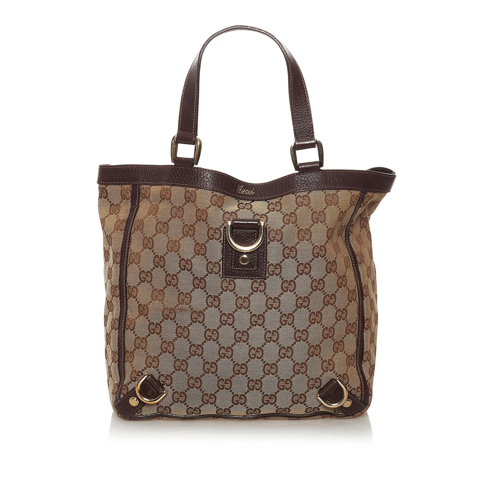 Gucci GG Canvas Abbey D-Ring Tote Bag (SHG-34673)