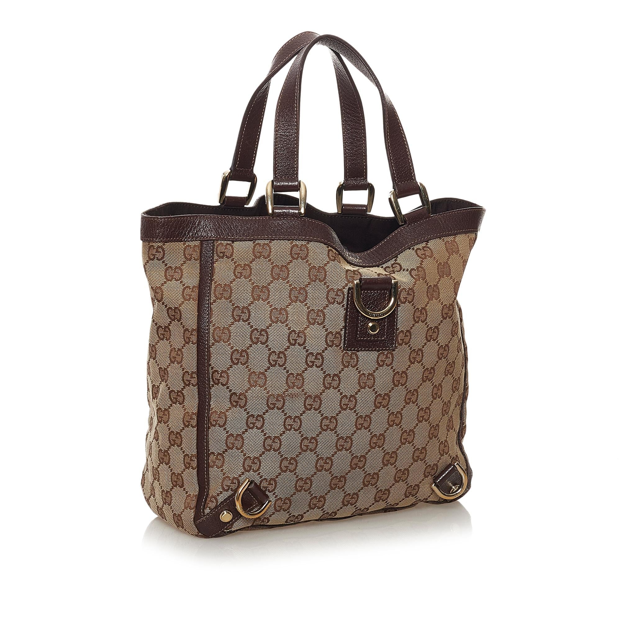 Gucci GG Canvas Abbey D-Ring Tote Bag (SHG-34673)