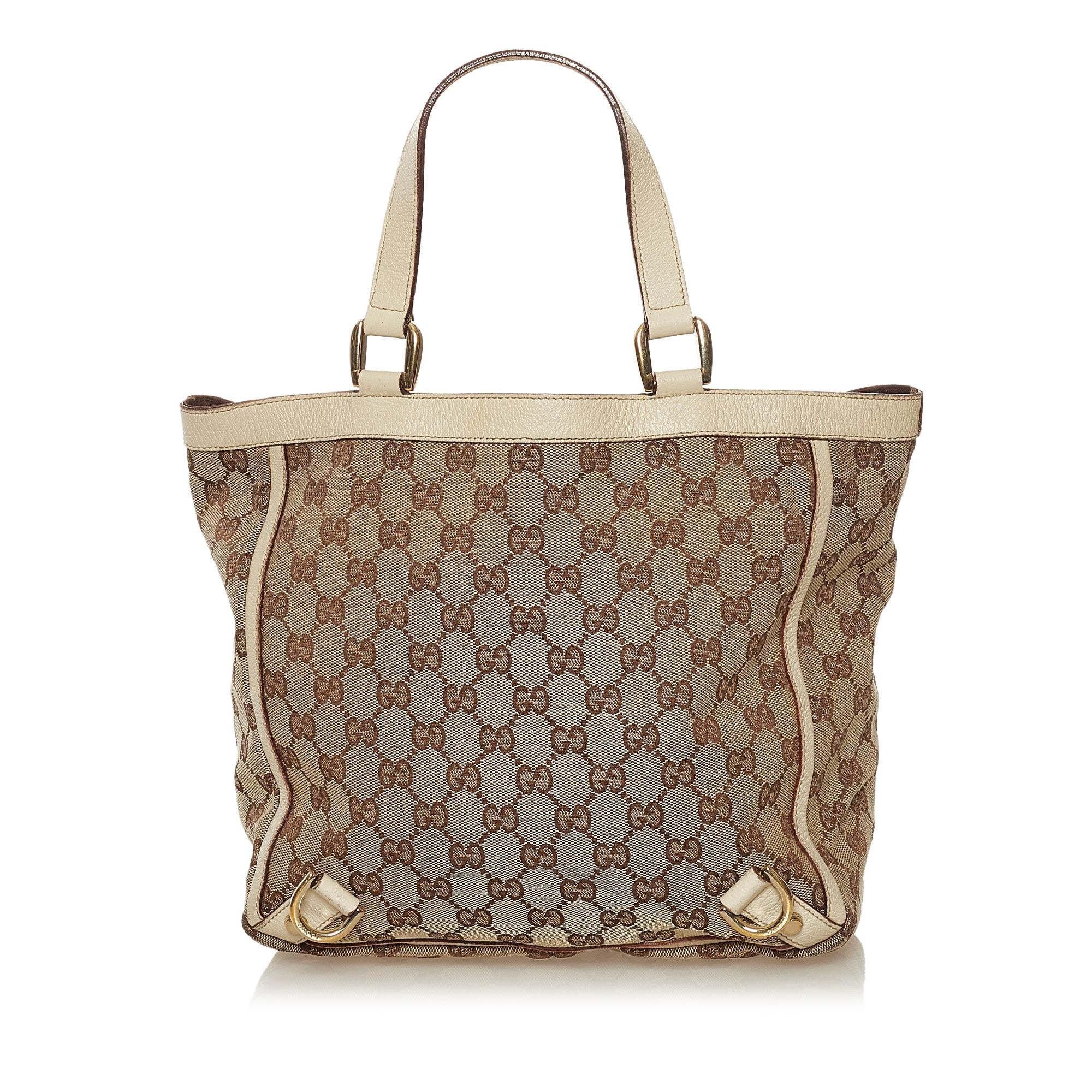 Gucci GG Canvas Abbey D-Ring Tote Bag (SHG-36170)