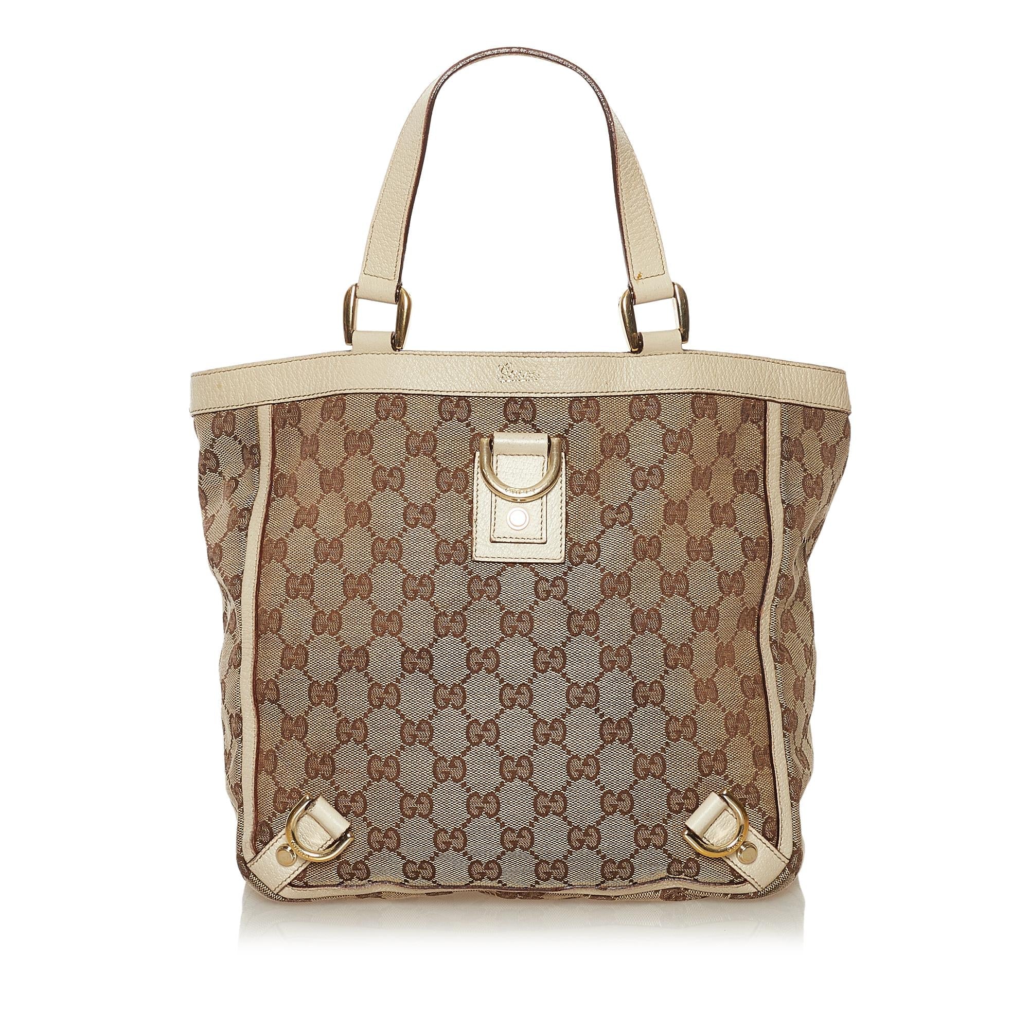 Gucci GG Canvas Abbey D-Ring Tote Bag (SHG-36170)