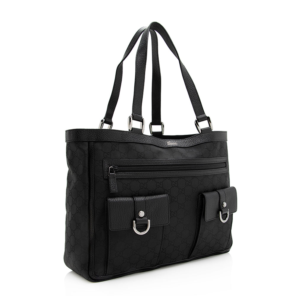 Gucci GG Canvas Abbey Pocket Tote (SHF-20128)