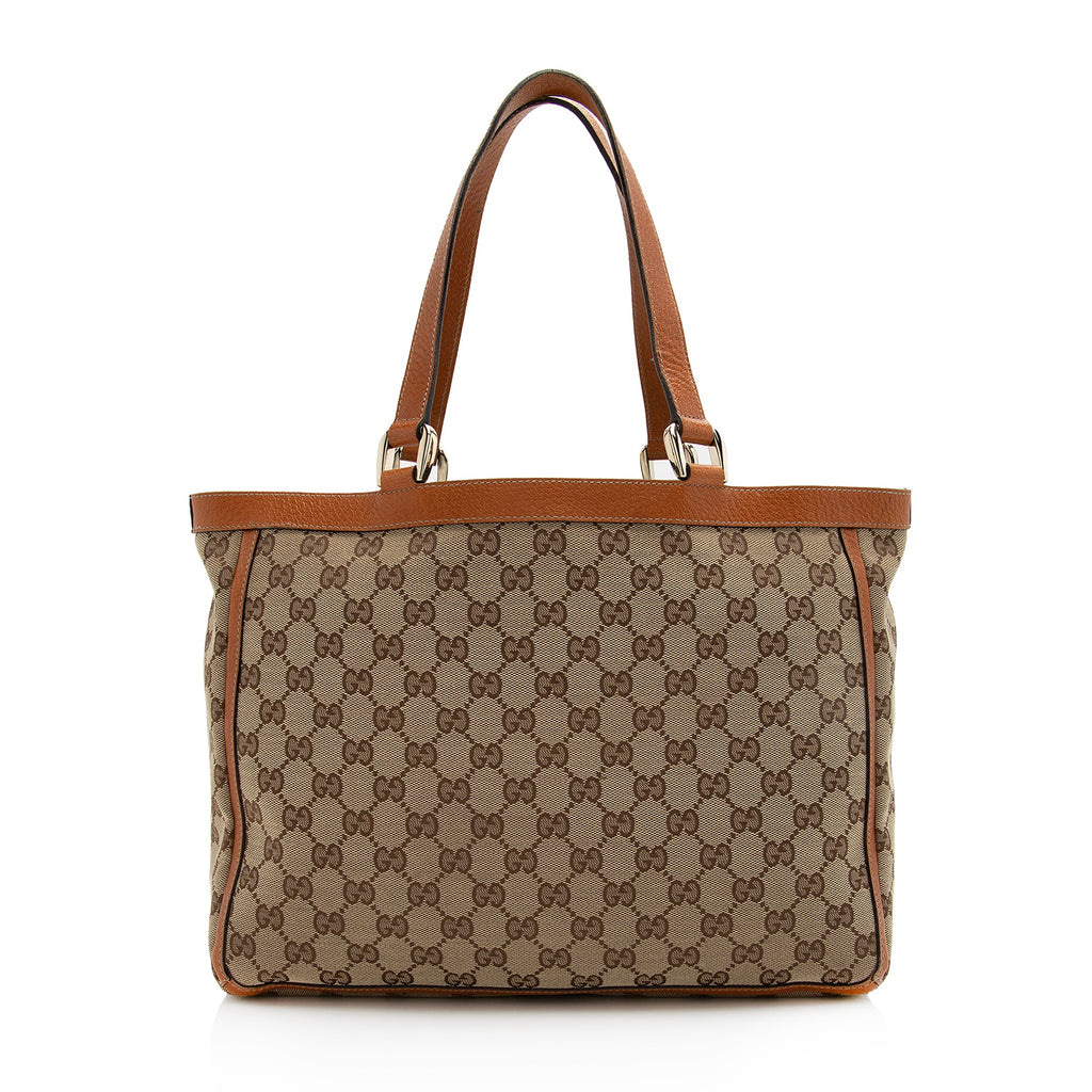 Gucci GG Canvas Abbey Pocket Tote (SHF-22728)