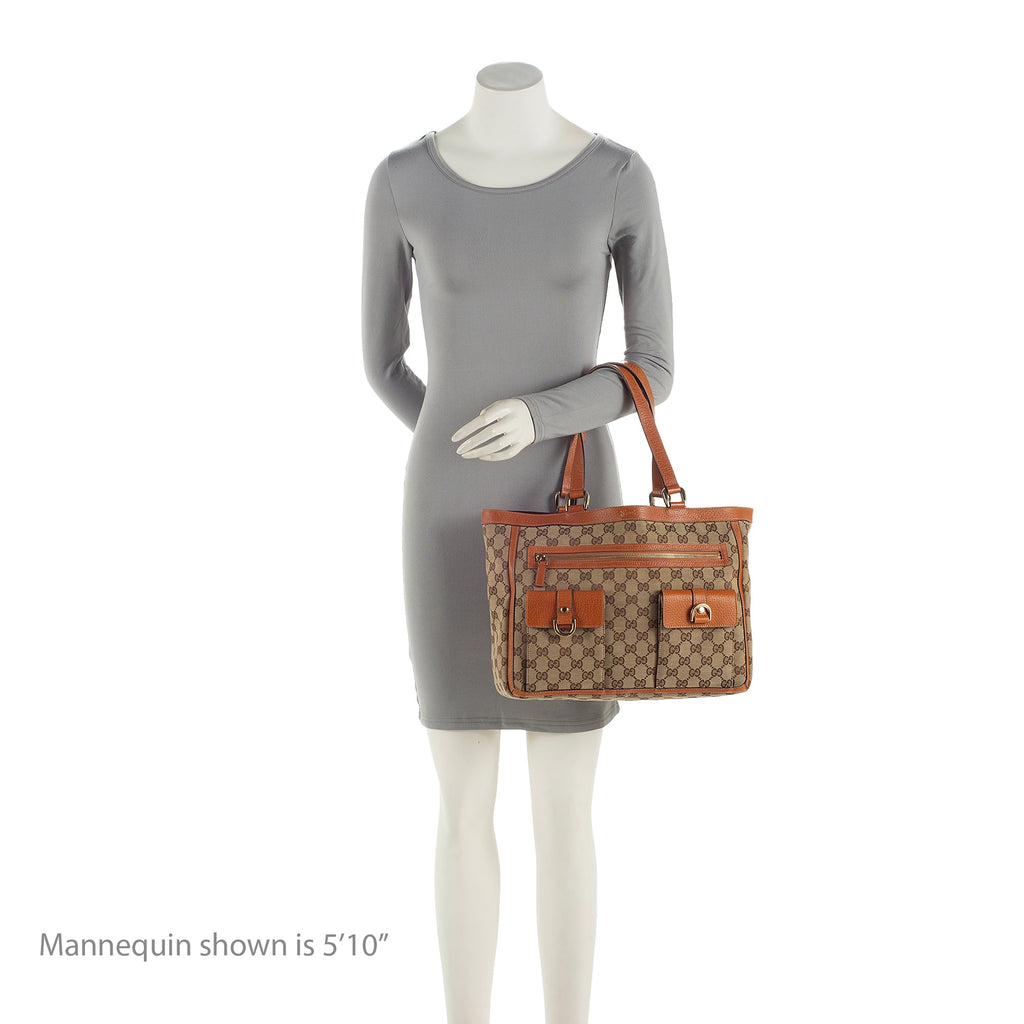Gucci GG Canvas Abbey Pocket Tote (SHF-22728)