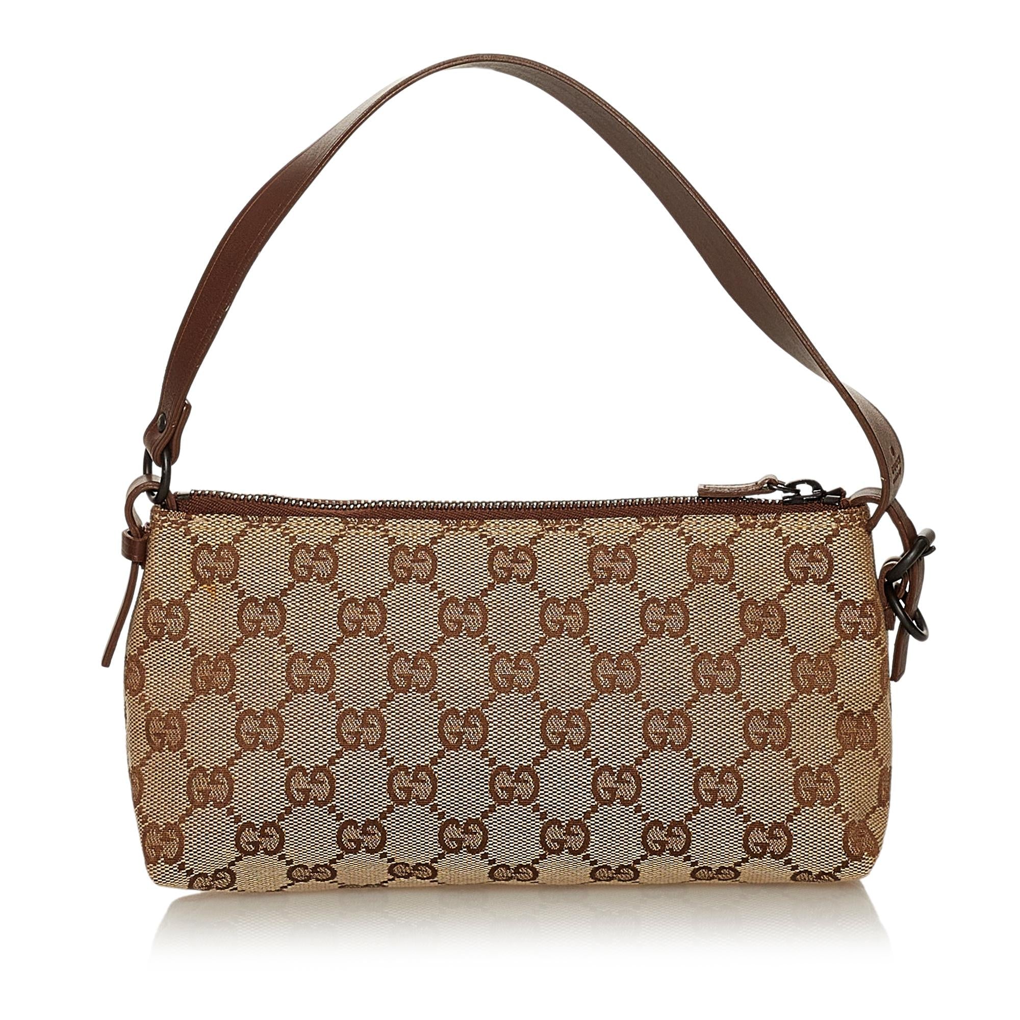 Gucci GG Canvas Baguette (SHG-28682)
