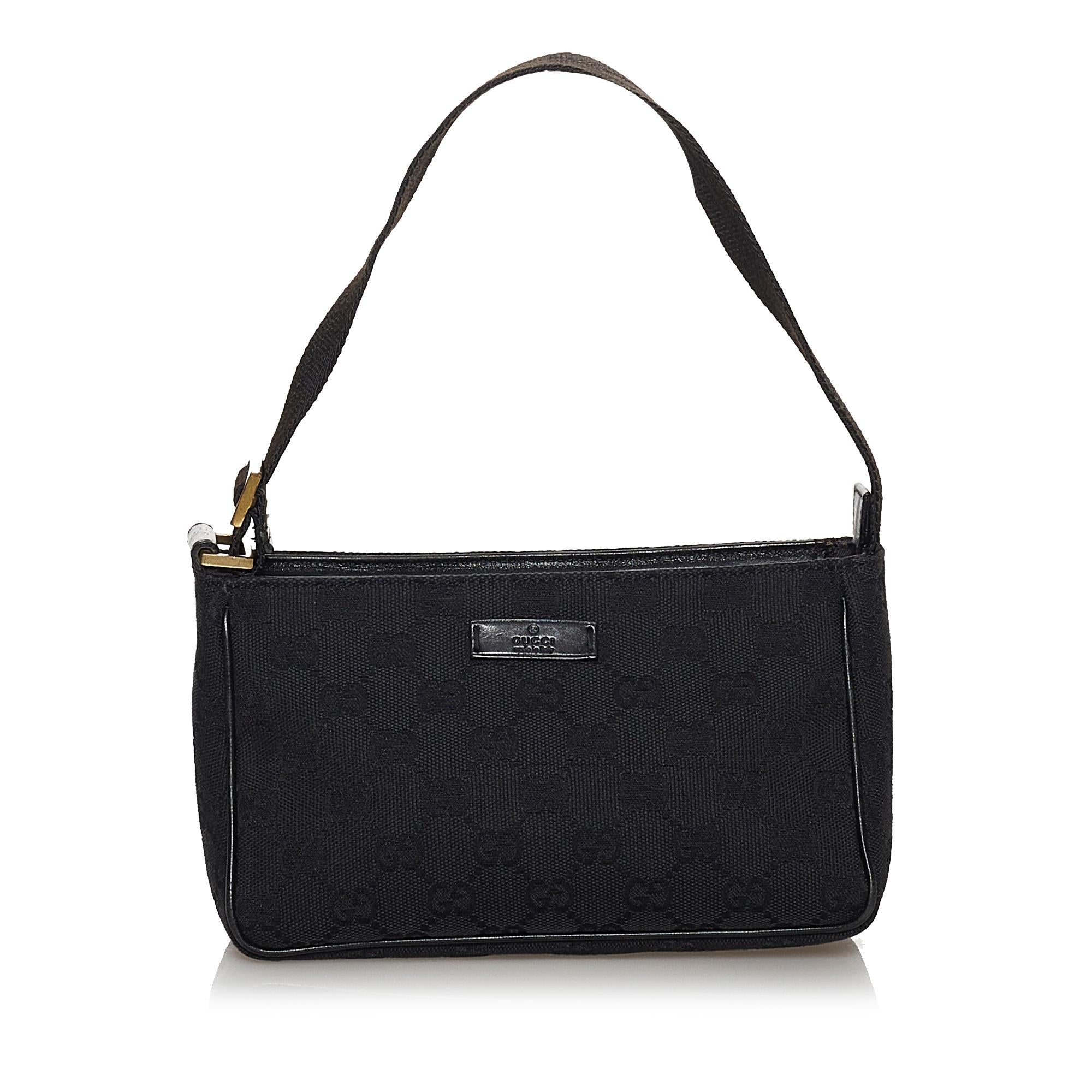 Gucci GG Canvas Baguette (SHG-30605)