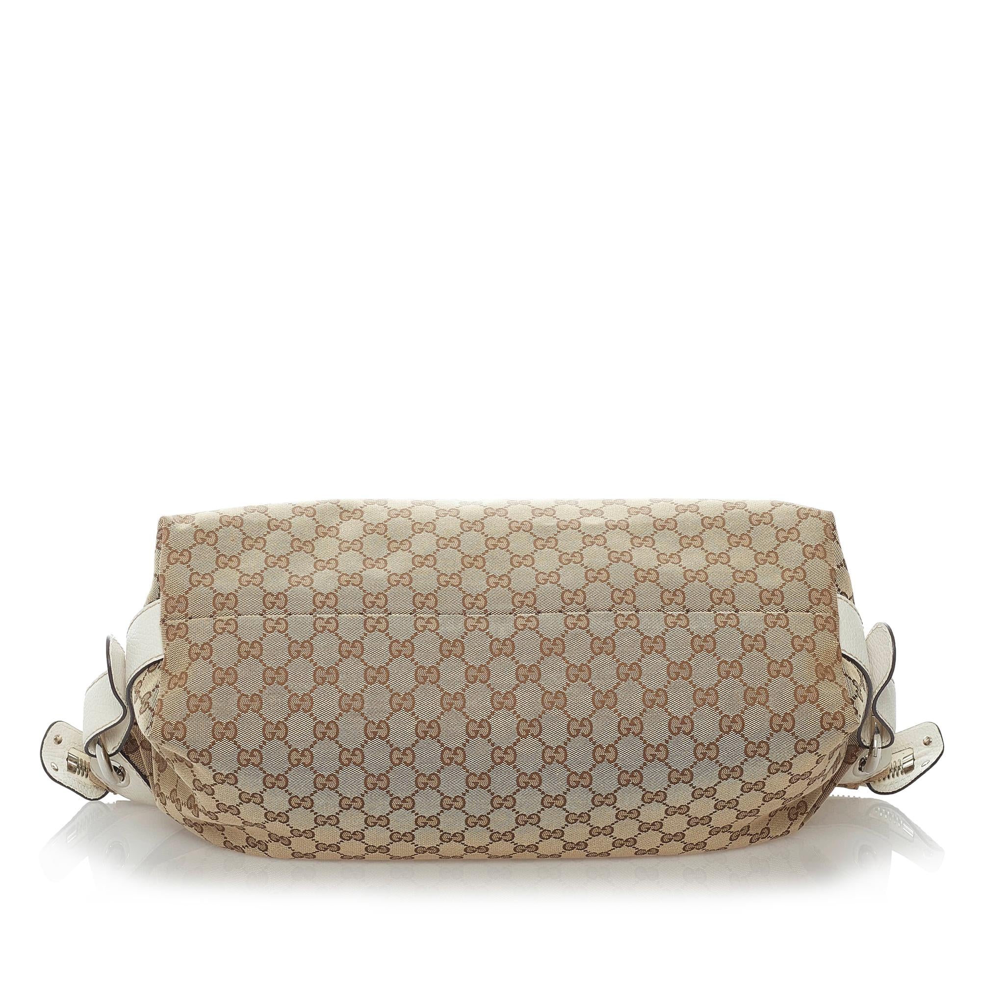 Gucci GG Canvas Bamboo Bar Tote Bag (SHG-31070)
