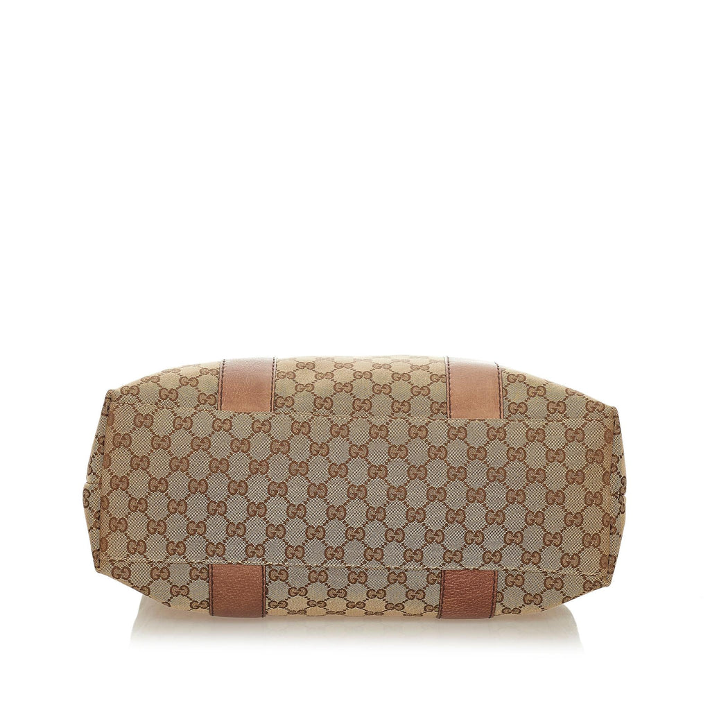 Gucci GG Canvas Bamboo Libeccio Tote Bag (SHG-28049)