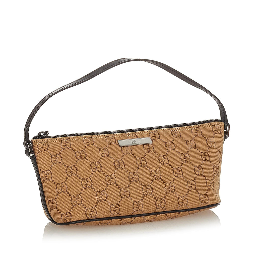 Gucci GG Canvas Boat Baguette (SHG-25344)