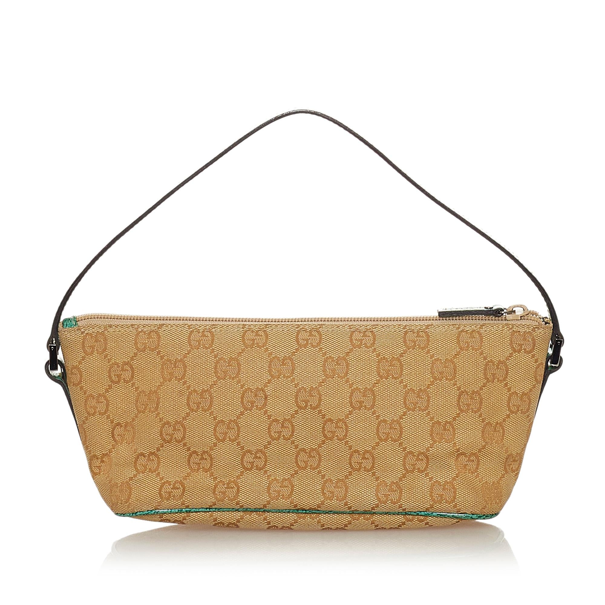 Gucci GG Canvas Boat Baguette (SHG-27207)