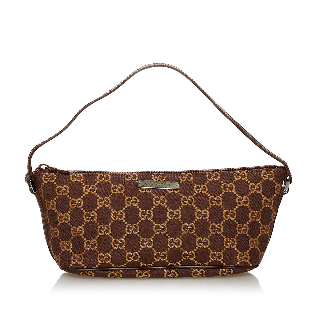 Gucci GG Canvas Boat Baguette (SHG-30770)