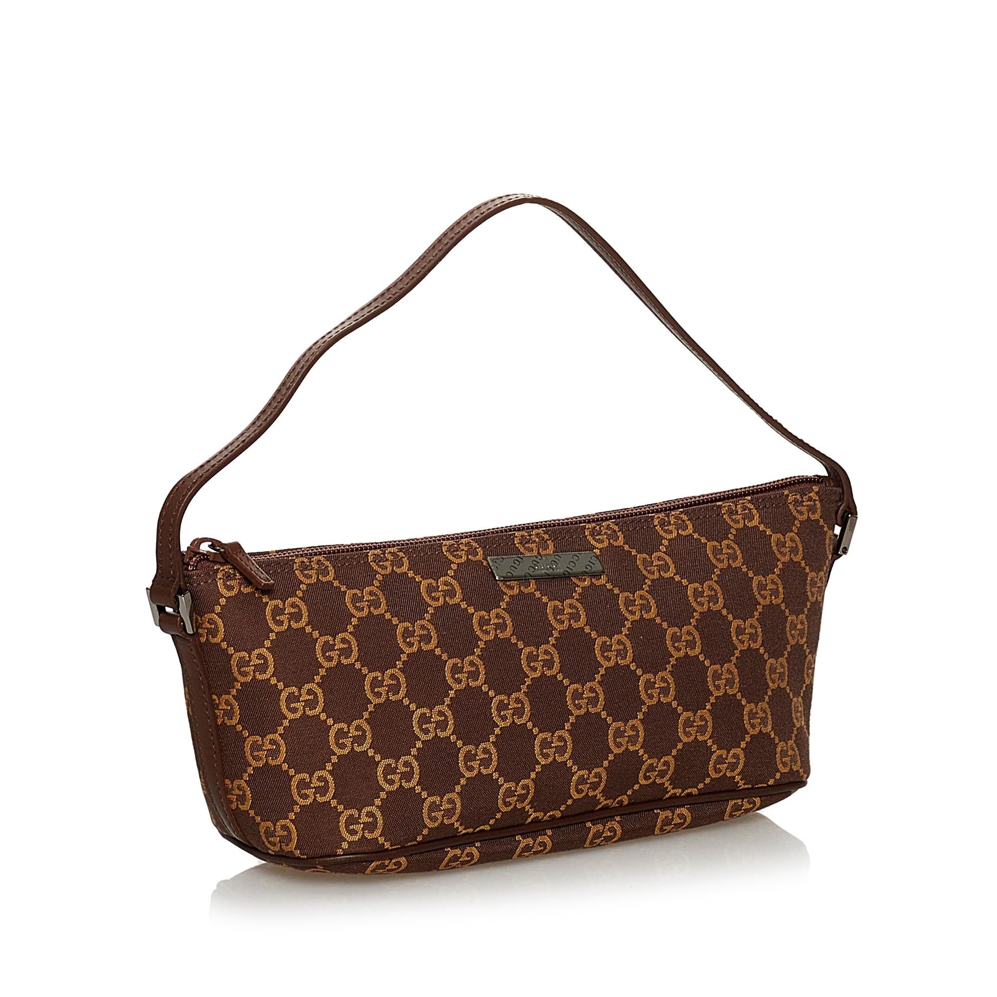 Gucci GG Canvas Boat Baguette (SHG-30770)