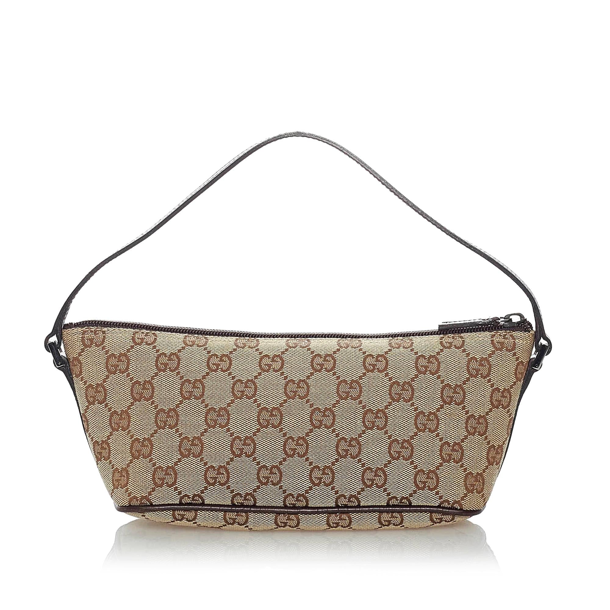 Gucci GG Canvas Boat Baguette (SHG-30775)