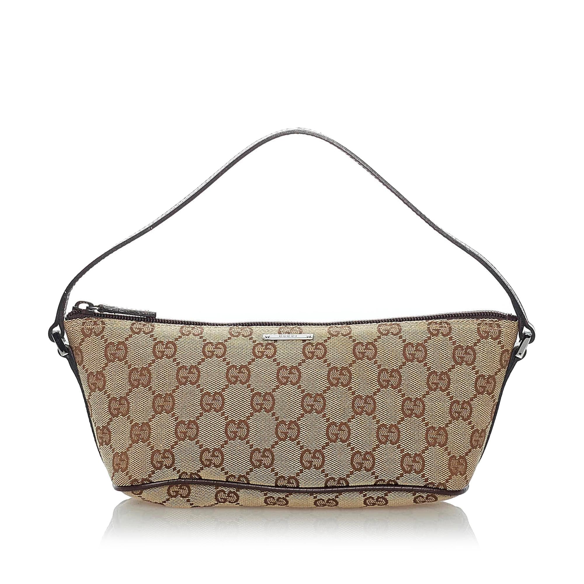 Gucci GG Canvas Boat Baguette (SHG-30775)