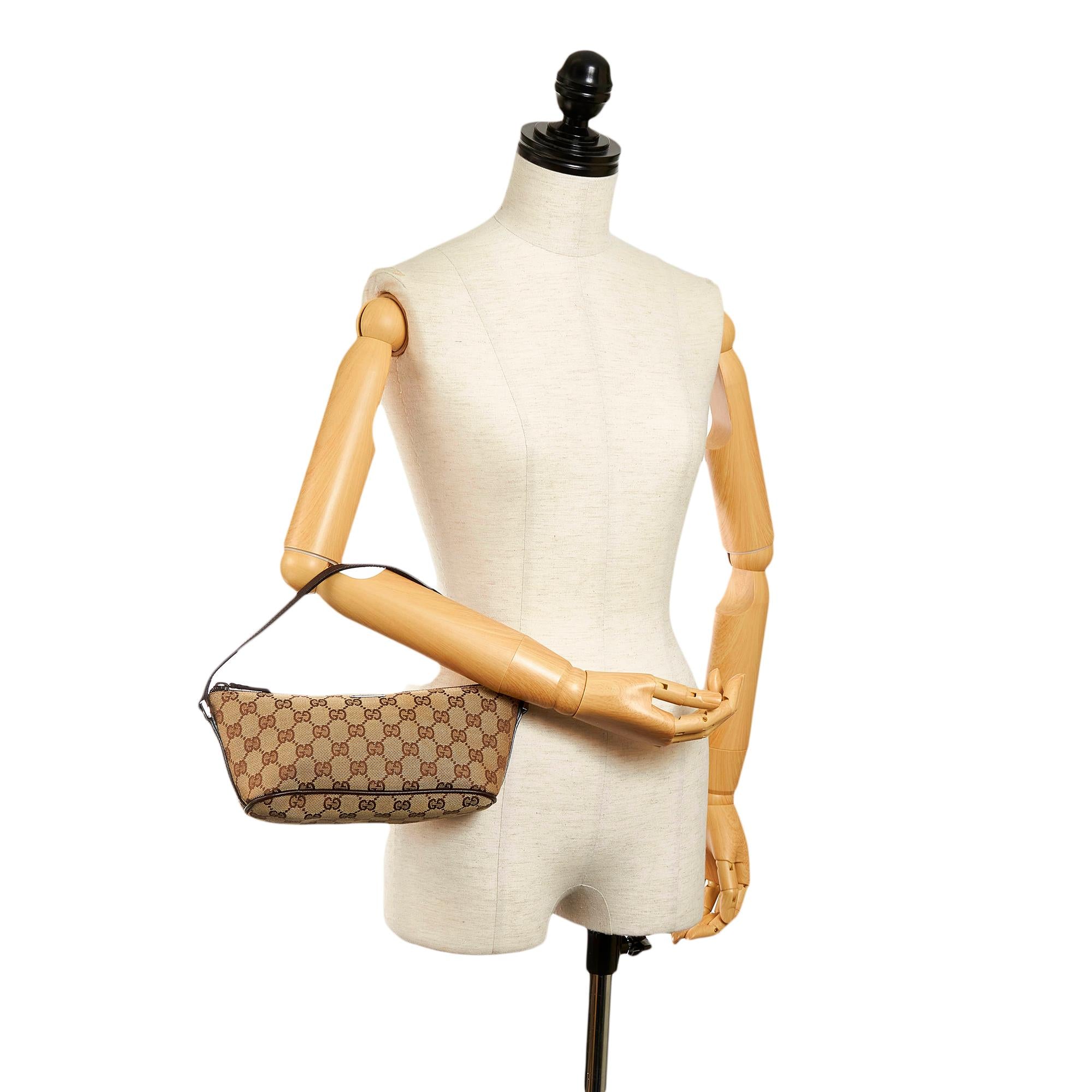 Gucci GG Canvas Boat Baguette (SHG-30775)