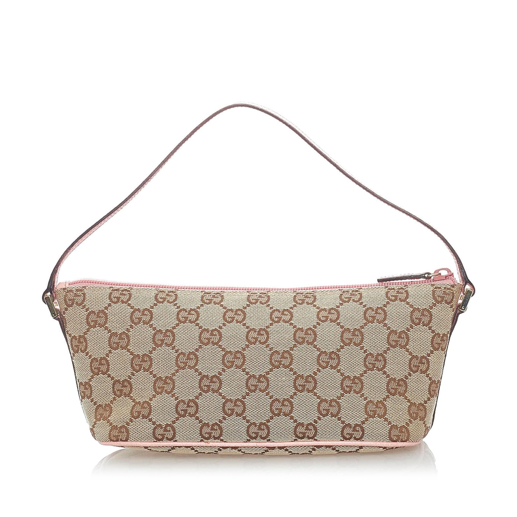Gucci GG Canvas Boat Baguette (SHG-31608)
