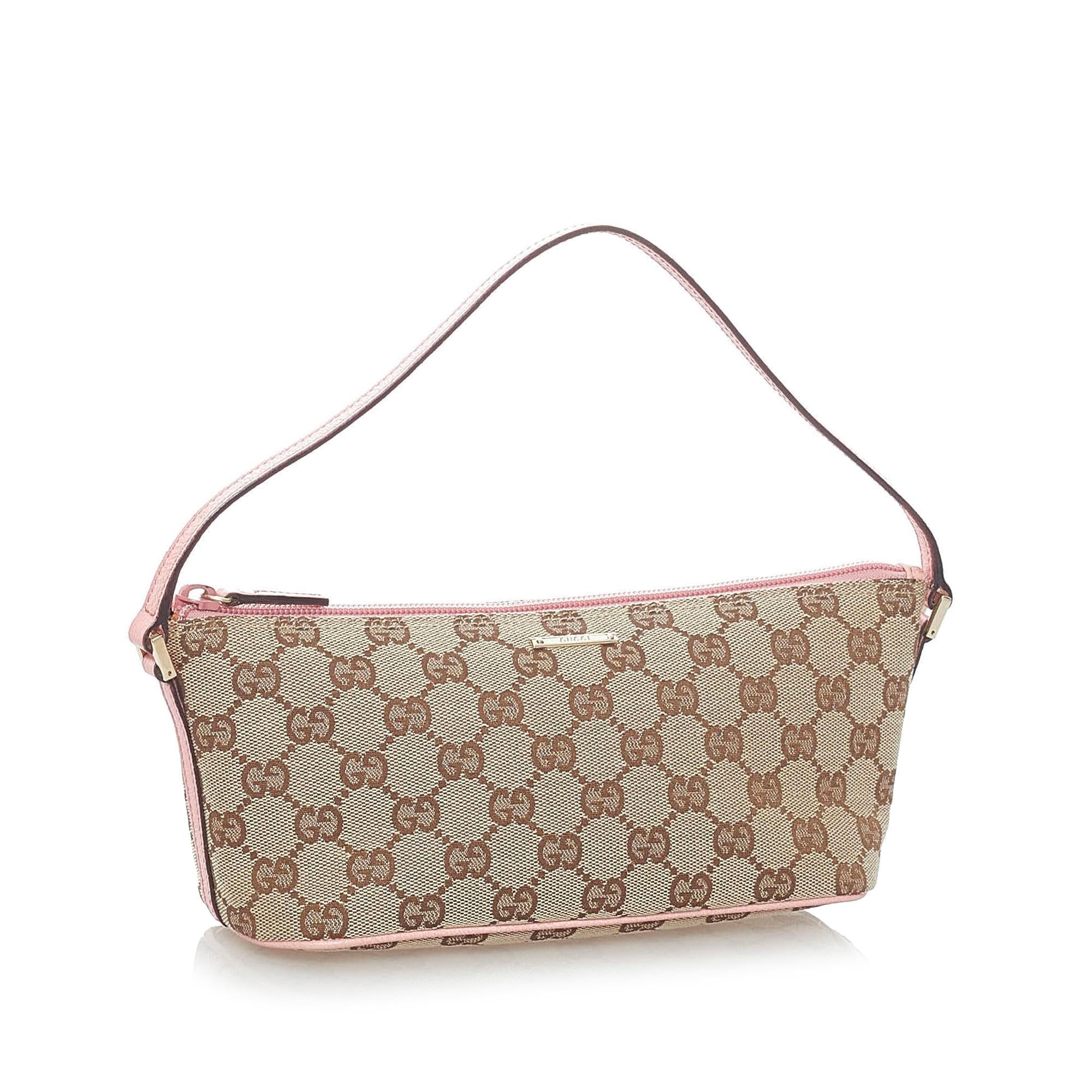 Gucci GG Canvas Boat Baguette (SHG-31608)