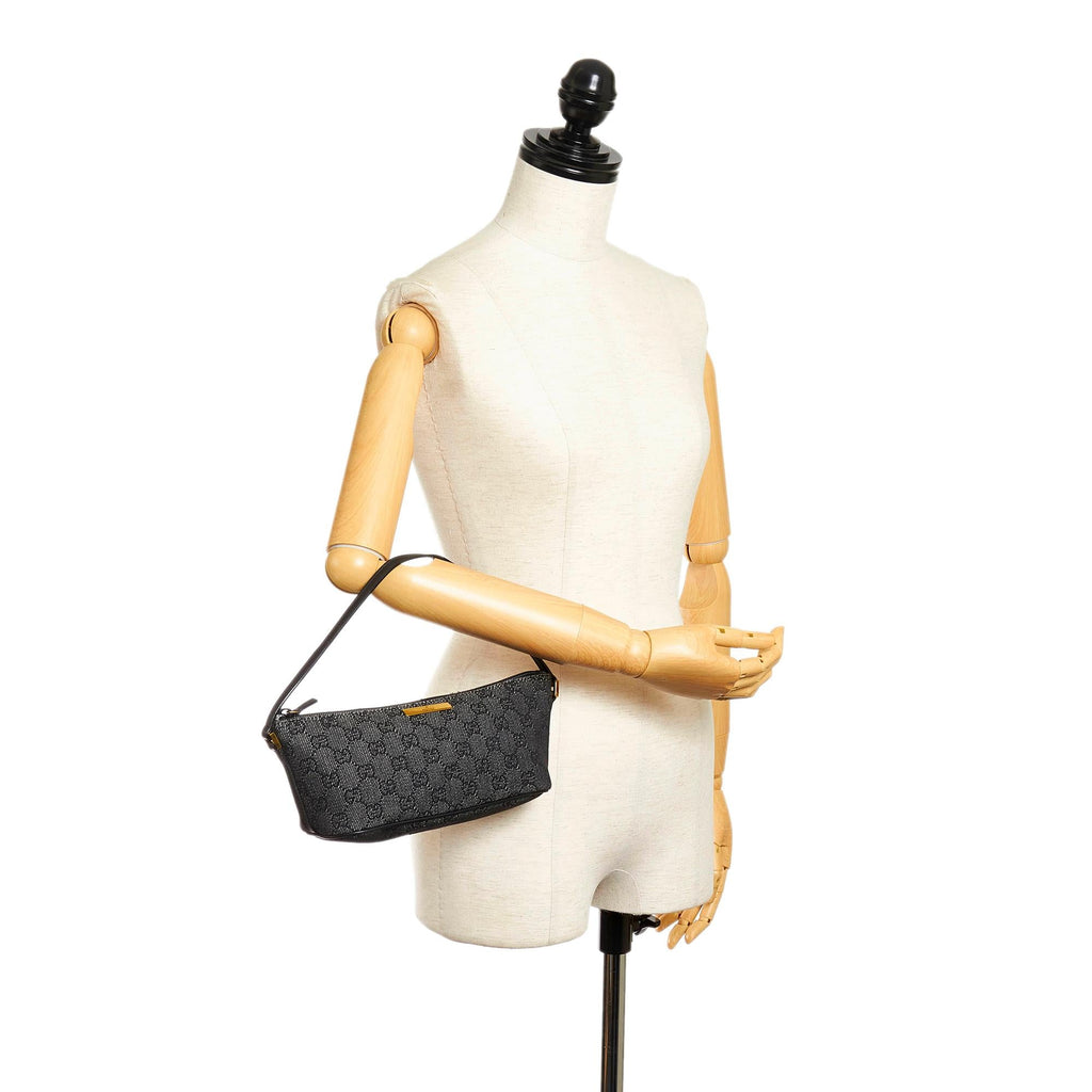 Gucci GG Canvas Boat Baguette (SHG-32025)