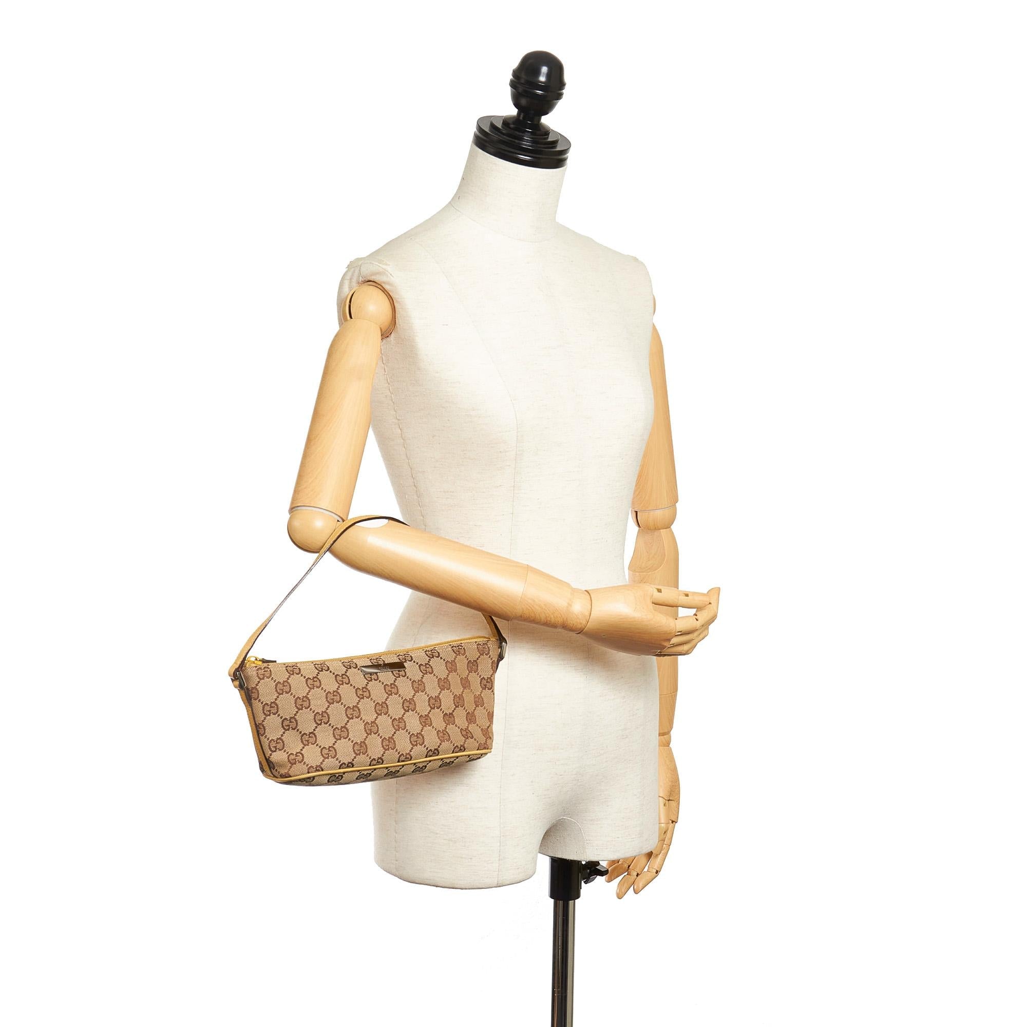 Gucci GG Canvas Boat Baguette (SHG-32054)