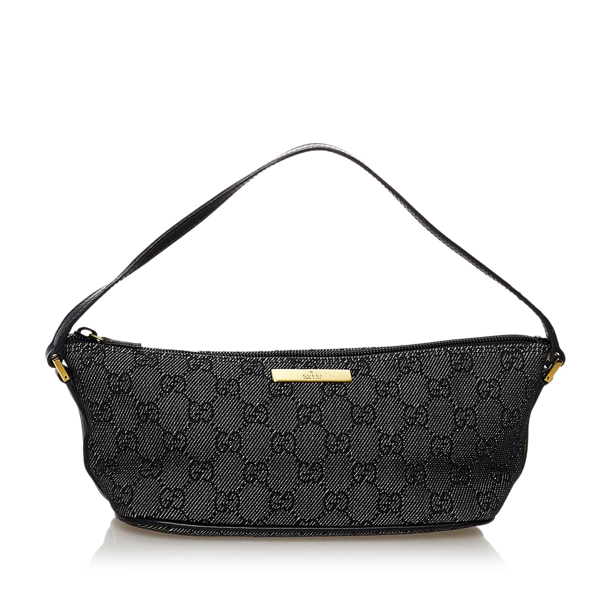 Gucci GG Canvas Boat Baguette (SHG-32251)