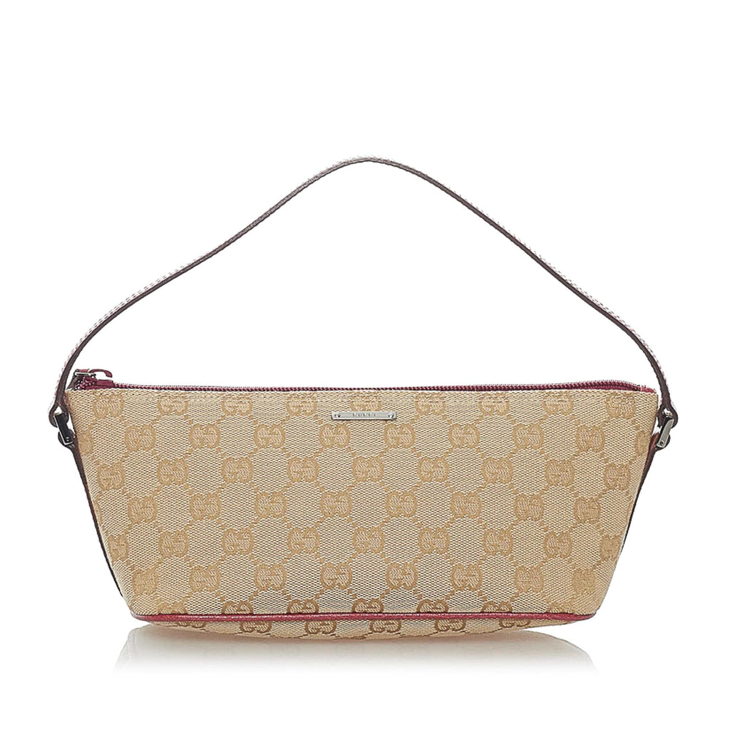 Gucci GG Canvas Boat Baguette (SHG-32391)