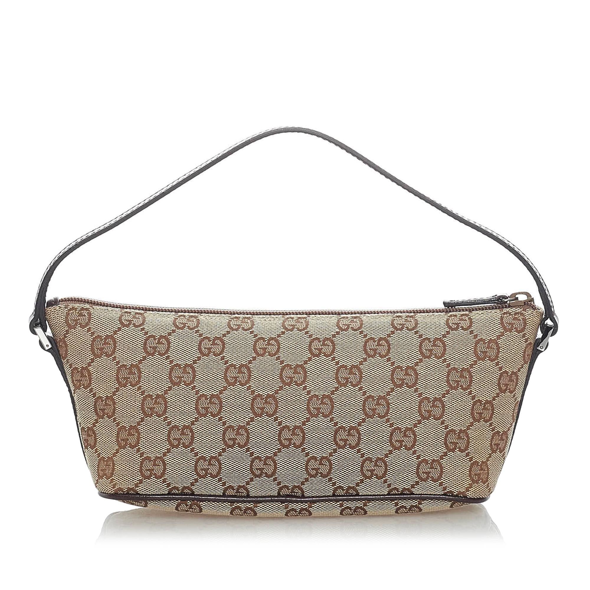 Gucci GG Canvas Boat Baguette (SHG-32689)