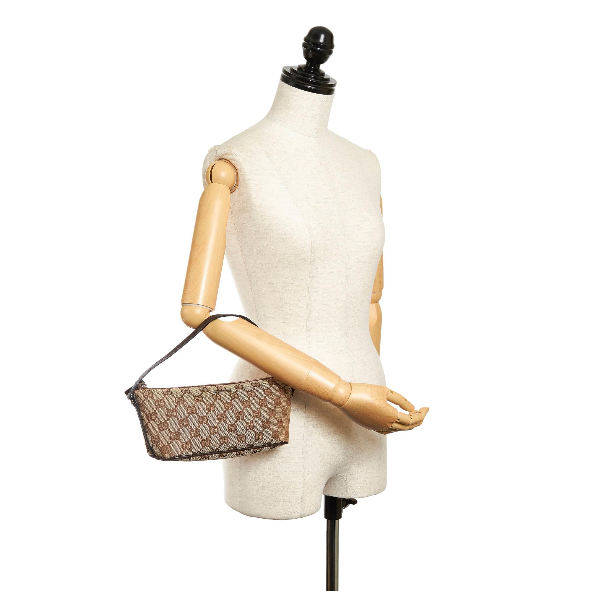 Gucci GG Canvas Boat Baguette (SHG-32689)